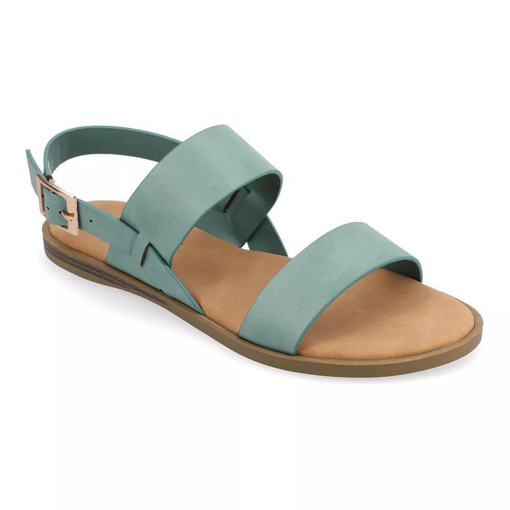 Journee Womens Lavine Sandals Blue Product Image