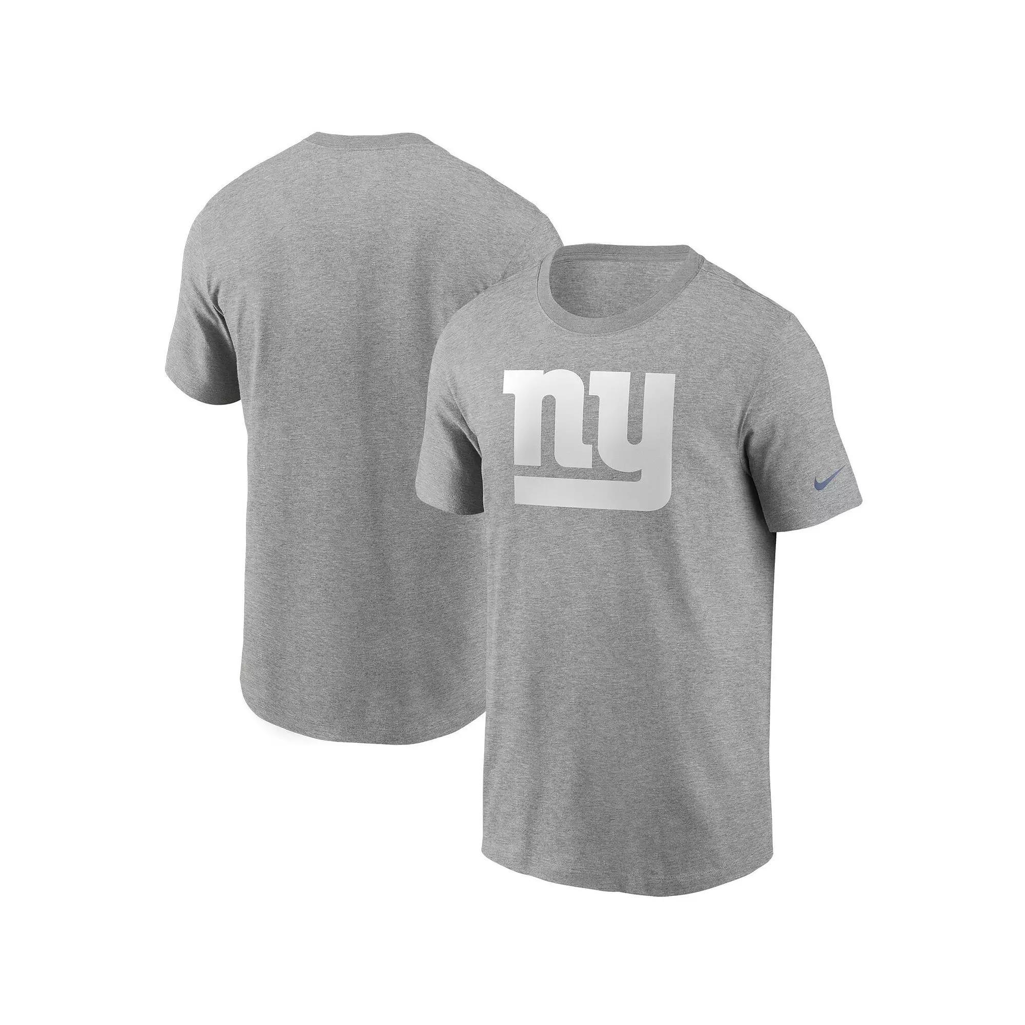 Men's Nike Heathered Gray New York Giants Primary Logo T-Shirt, Size: Small, Grey Product Image