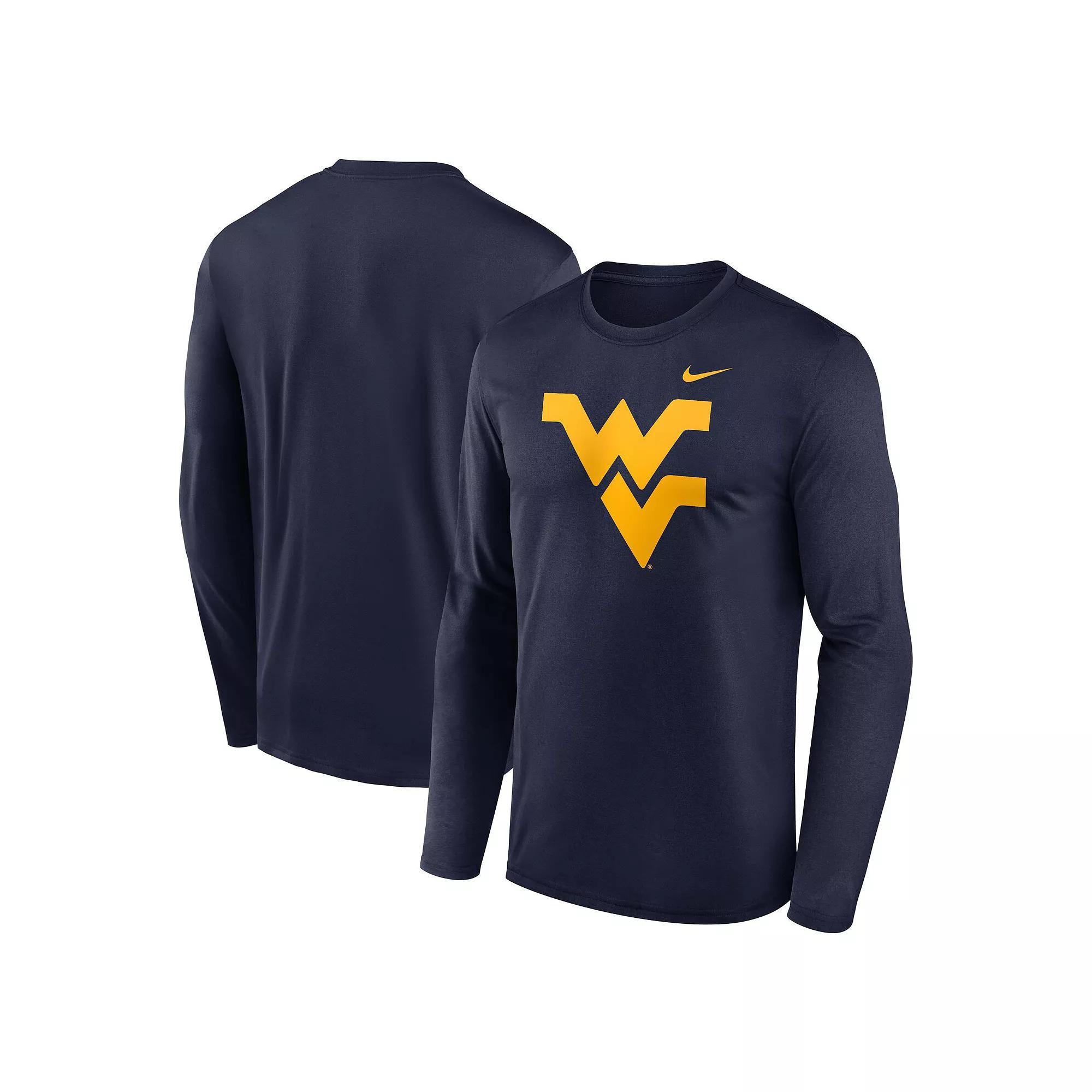 Men's Nike Navy West Virginia Mountaineers Primetime Primary Legend Long Sleeve T-Shirt, Size: Small, Blue Product Image
