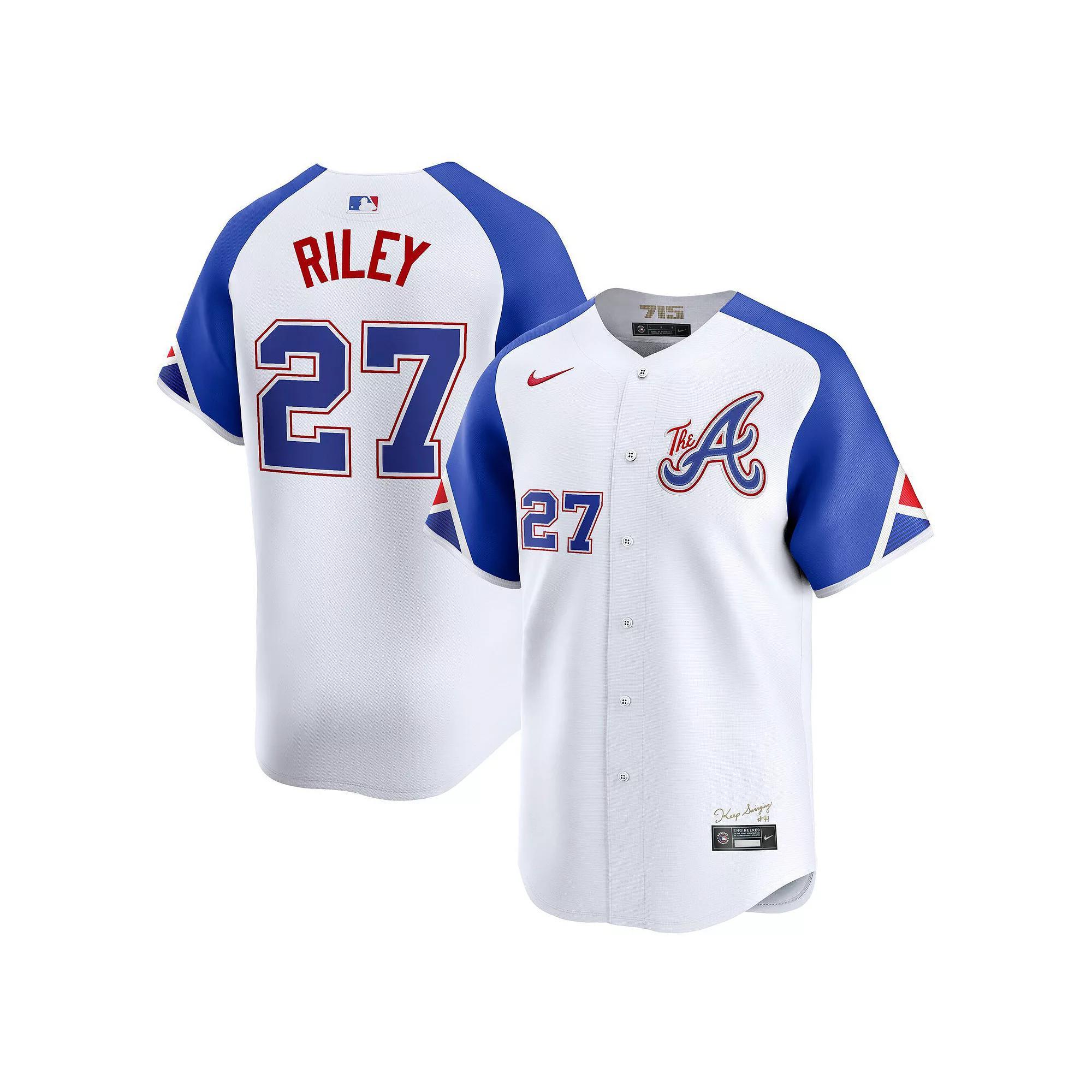Men's Nike Austin Riley White Atlanta Braves City Connect Limited Jersey, Size: 2XL Product Image