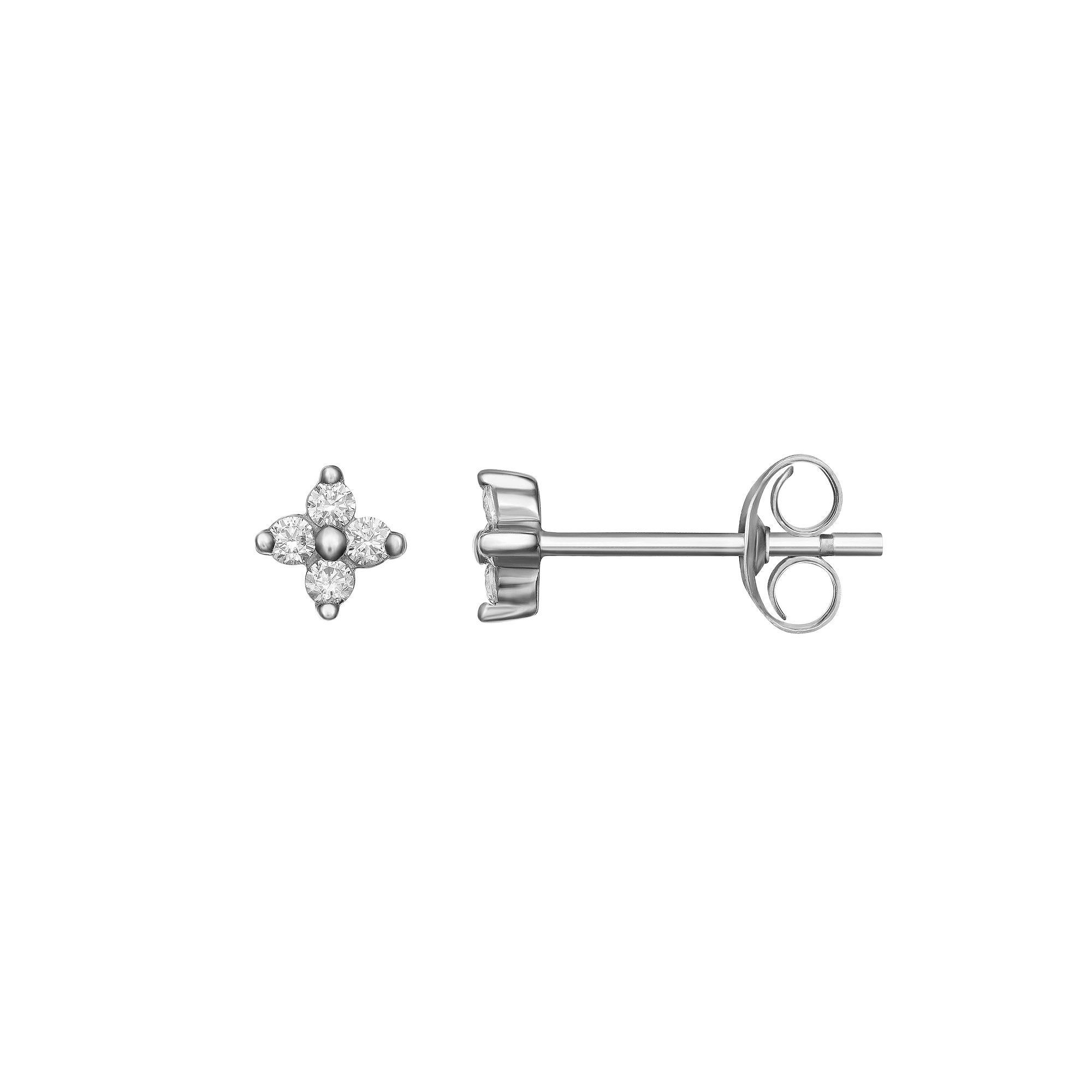 PRIMROSE Sterling Silver Cubic Zirconia Flower Stud Earrings, Women's Product Image
