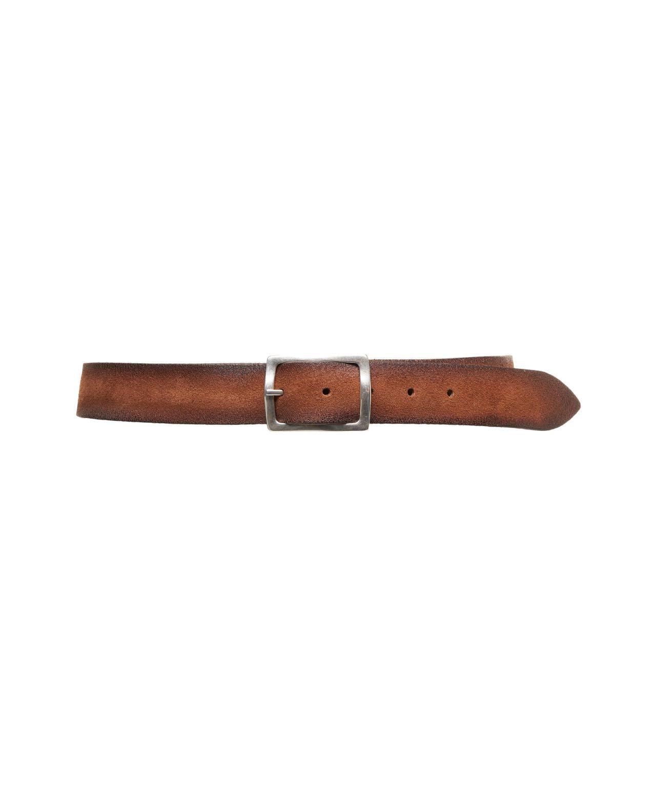 Leather belt with buckle Product Image