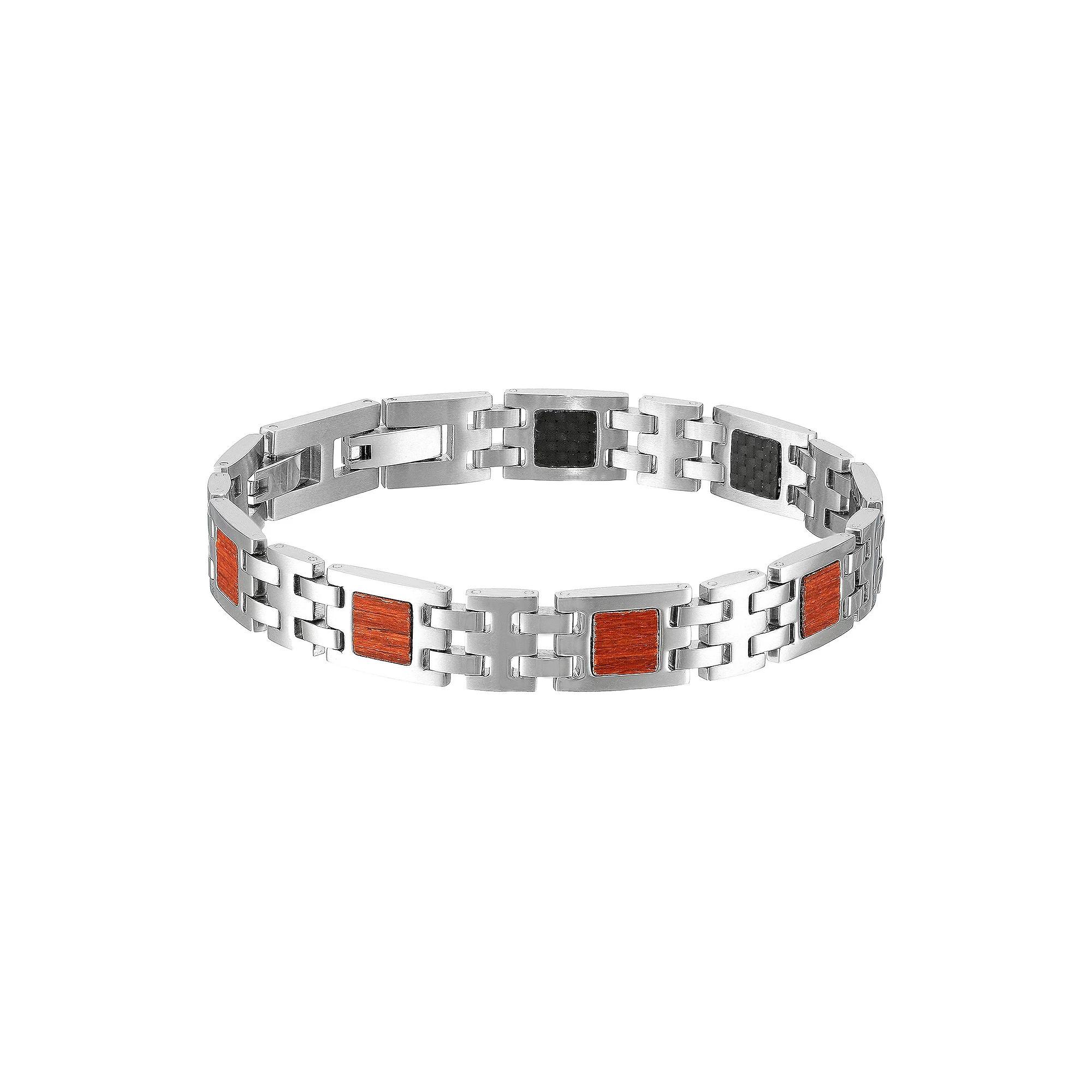 Men's LYNX Stainless Steel Reversible Bracelet, Size: 8.5" Product Image