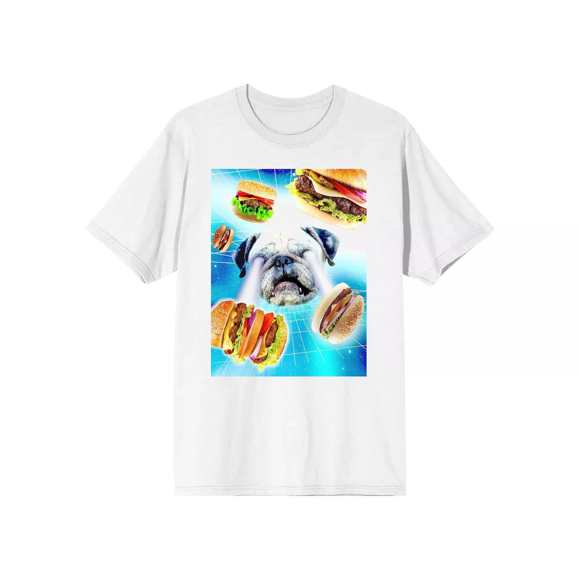 Men's Burger Dog Graphic Tee, Size: XXL, White Product Image