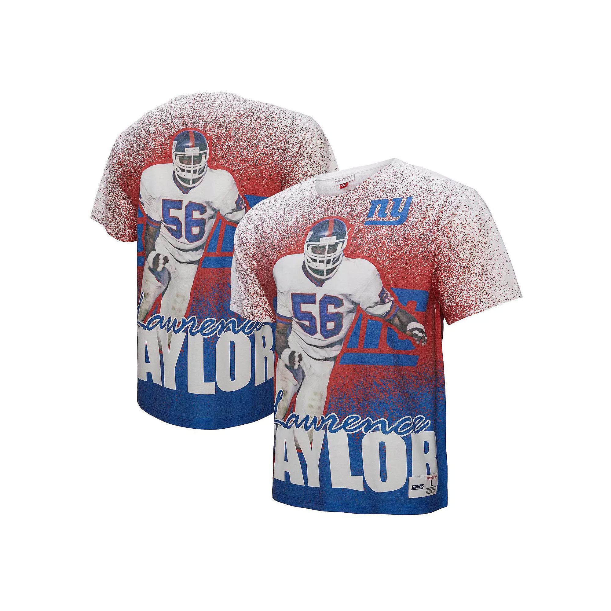 Men's Mitchell & Ness Lawrence Taylor Gray New York Giants Burst Retired Player T-Shirt, Size: Medium, Grey Product Image