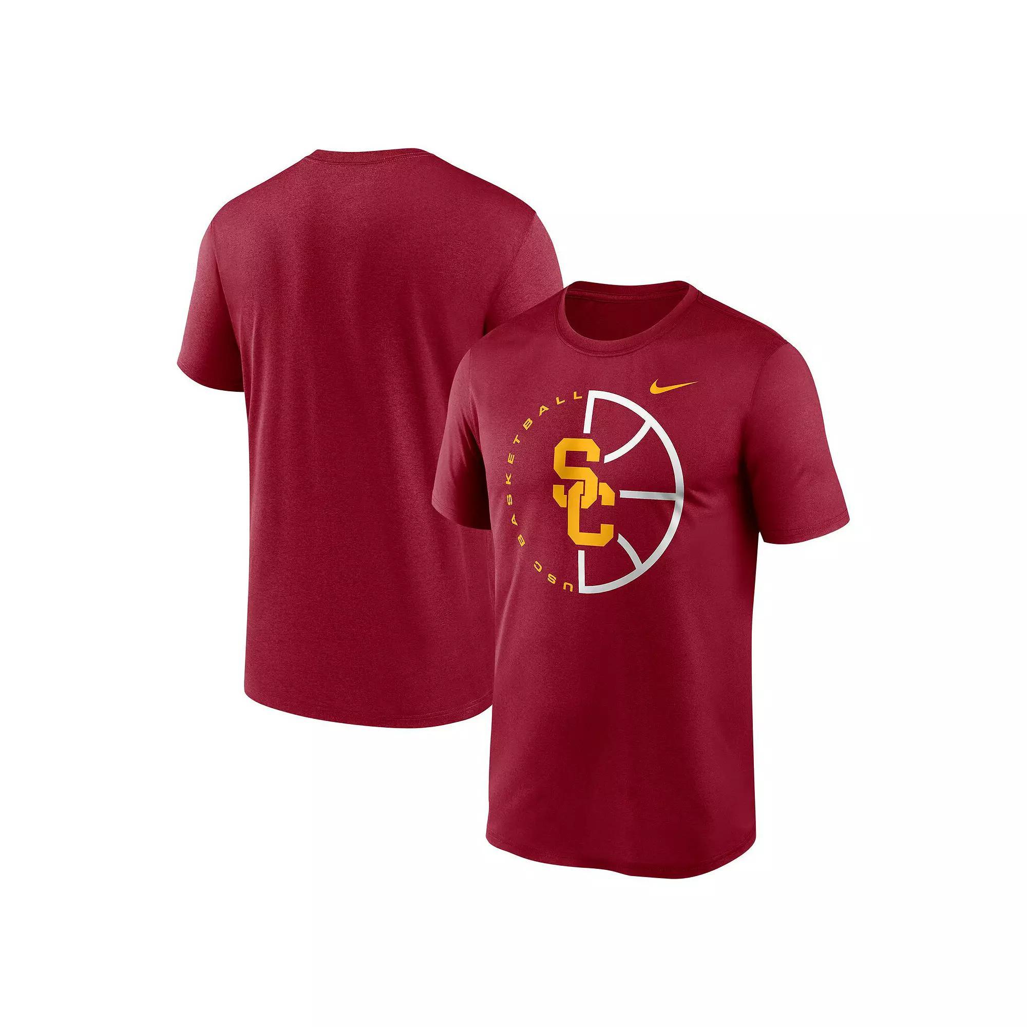 Men's Nike Cardinal USC Trojans Legend Basketball Icon Performance T-Shirt, Size: 2XL, Red Product Image