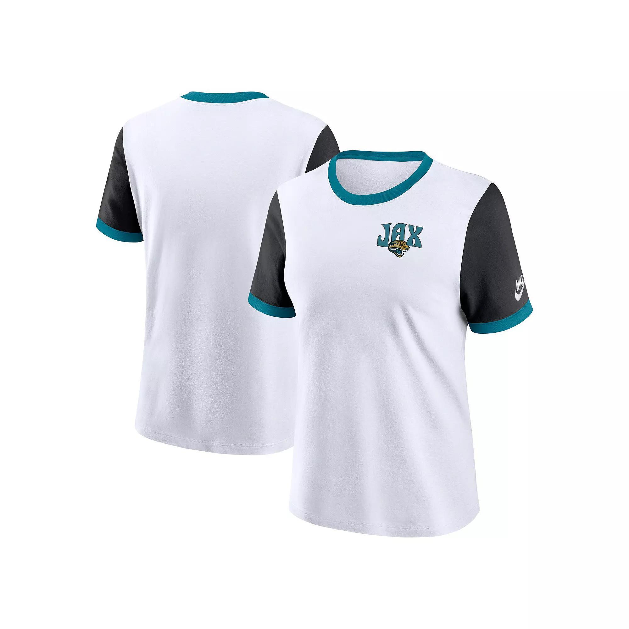 Women's Nike White/Royal Seattle Seahawks Rewind Ringer T-Shirt, Size: XS Product Image