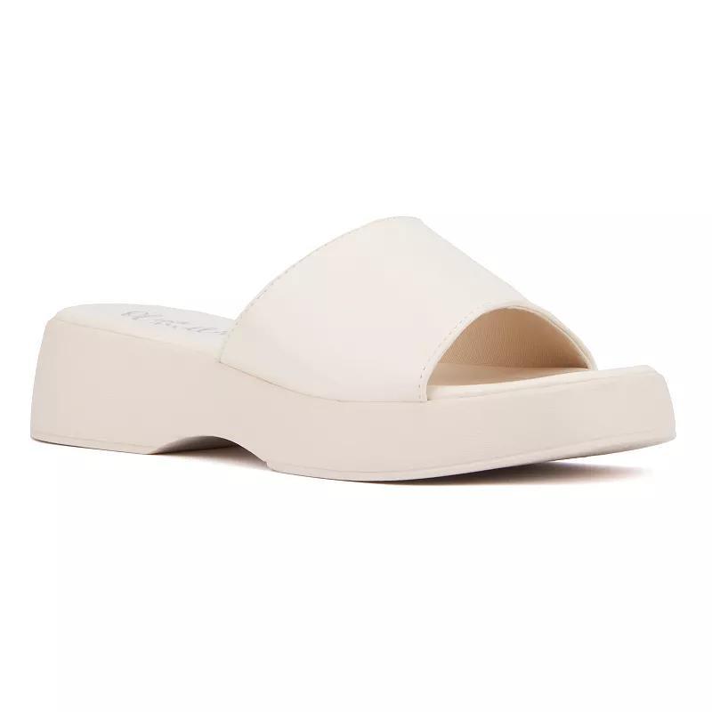 Olivia Miller Women's Ambition Platform Sandals, Size: 10, White Product Image