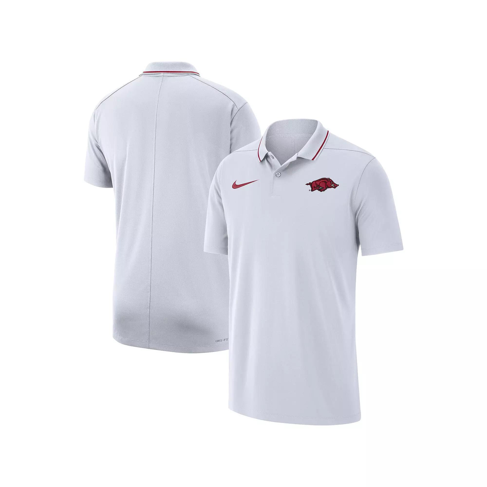 Men's Nike White Arkansas Razorbacks Coaches Performance Polo, Size: 3XL Product Image