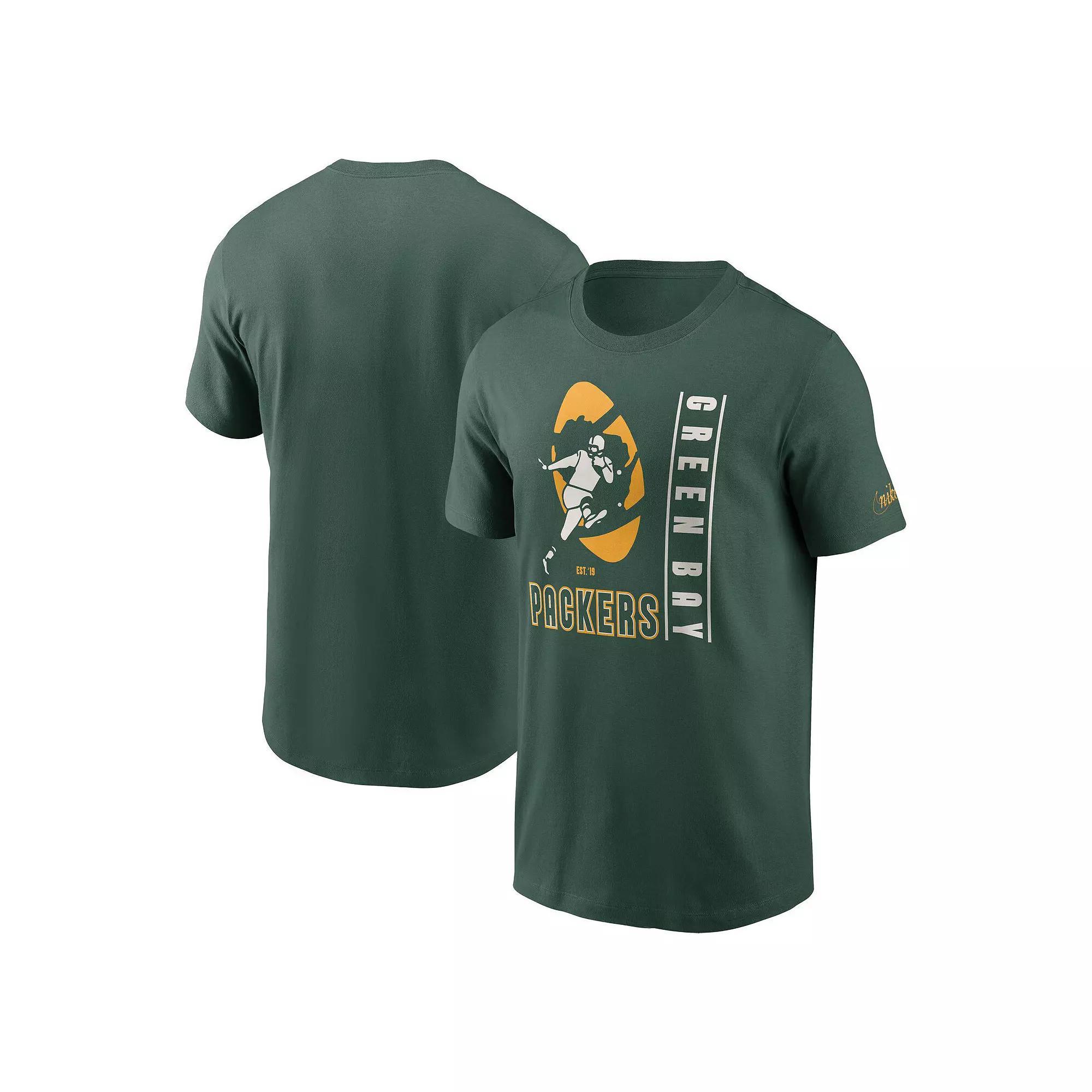 Men's Nike  Green Green Bay Packers Lockup Essential T-Shirt, Size: Small Product Image
