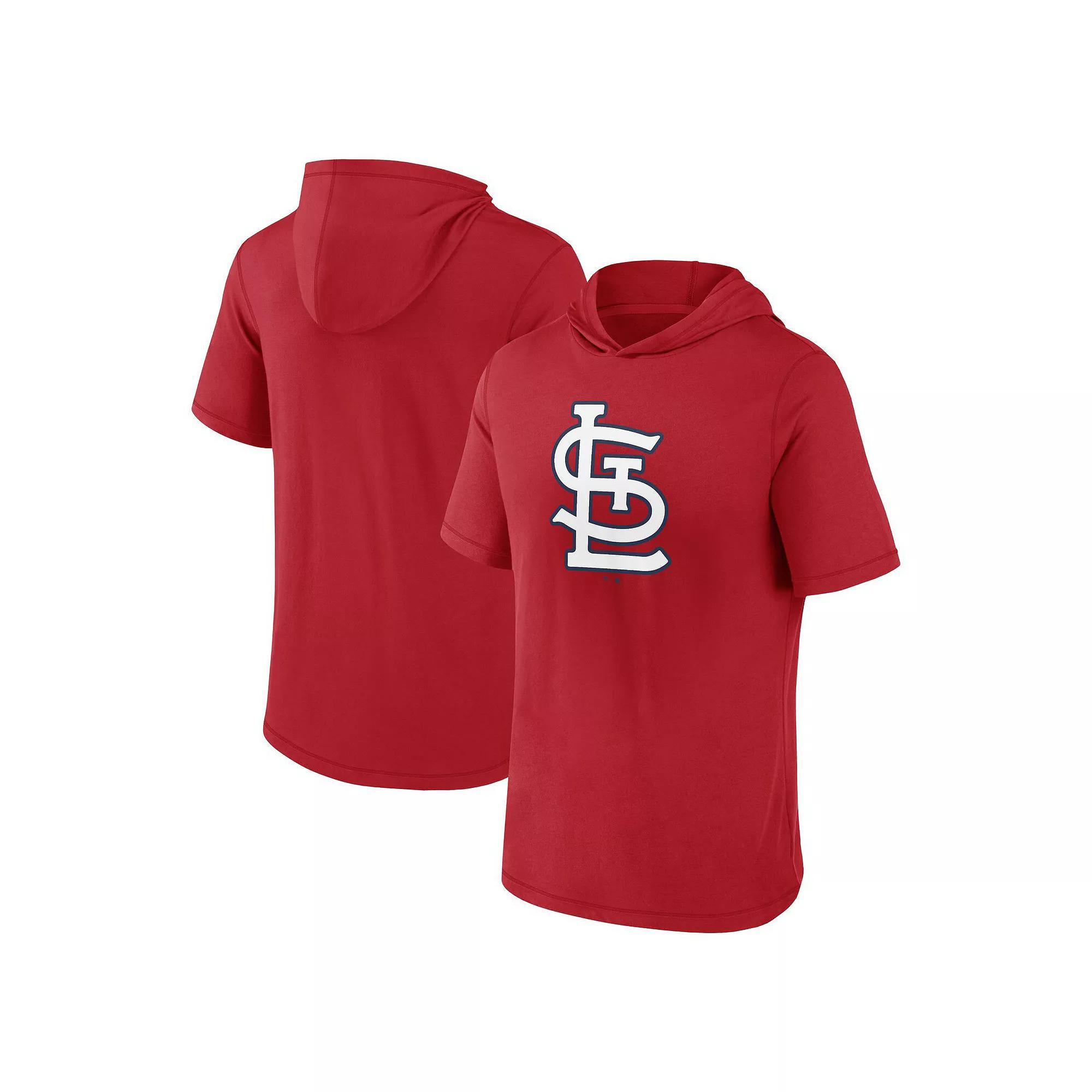 Men's Fanatics Branded Red St. Louis Cardinals Short Sleeve Hoodie T-Shirt, Size: Large Product Image