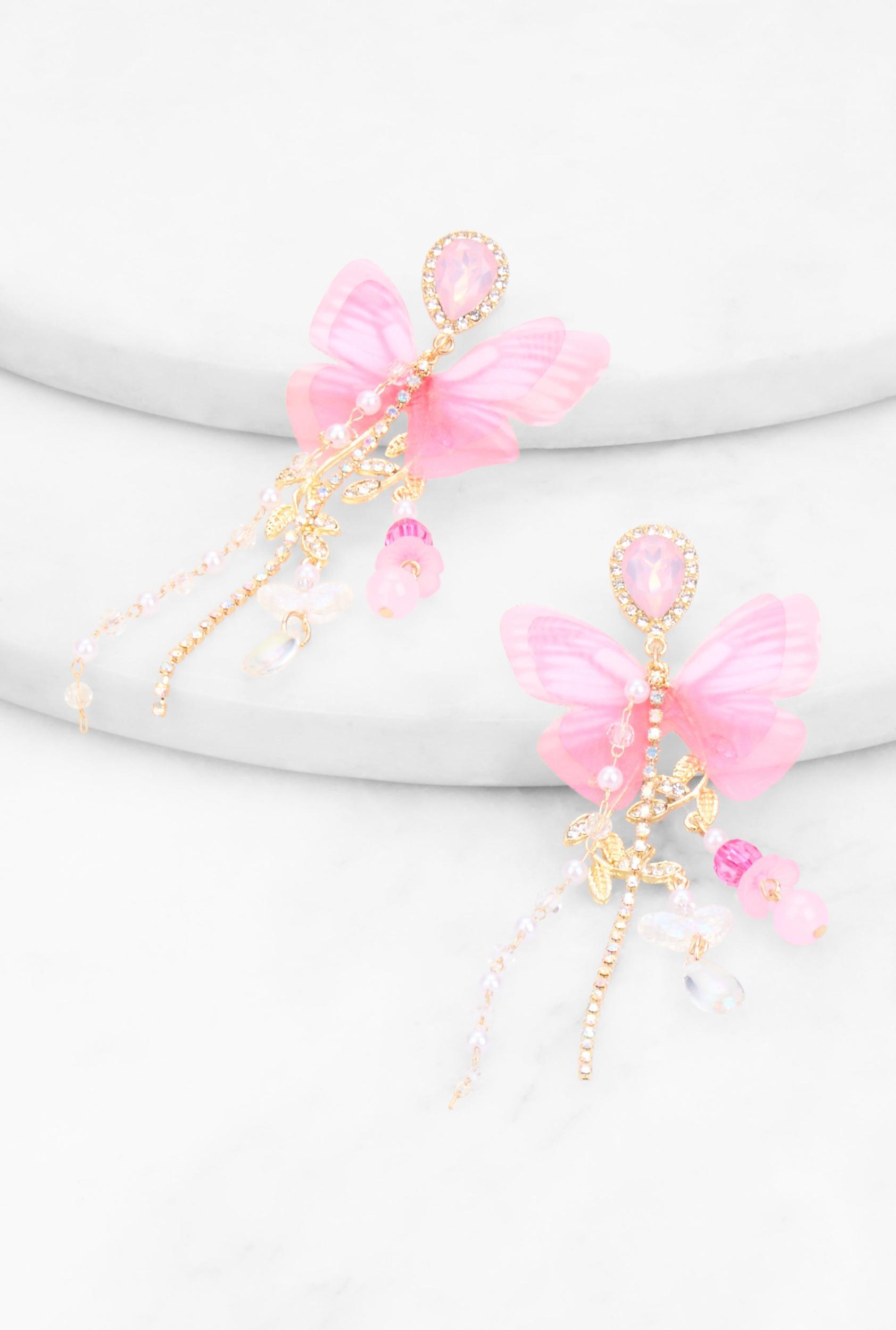 Metallic Chunky Teardrop Earrings Female Product Image