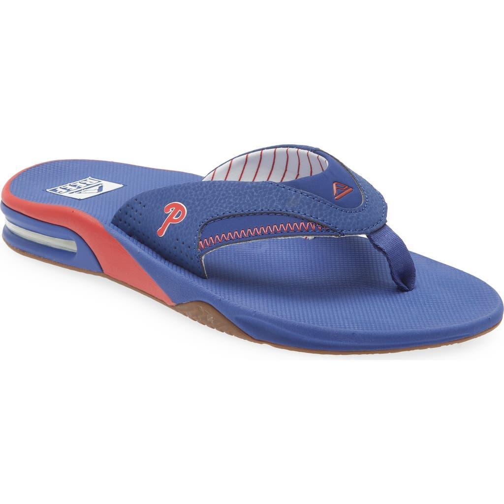 Mens REEF Philadelphia Phillies Fanning Bottle Opener Sandals Product Image