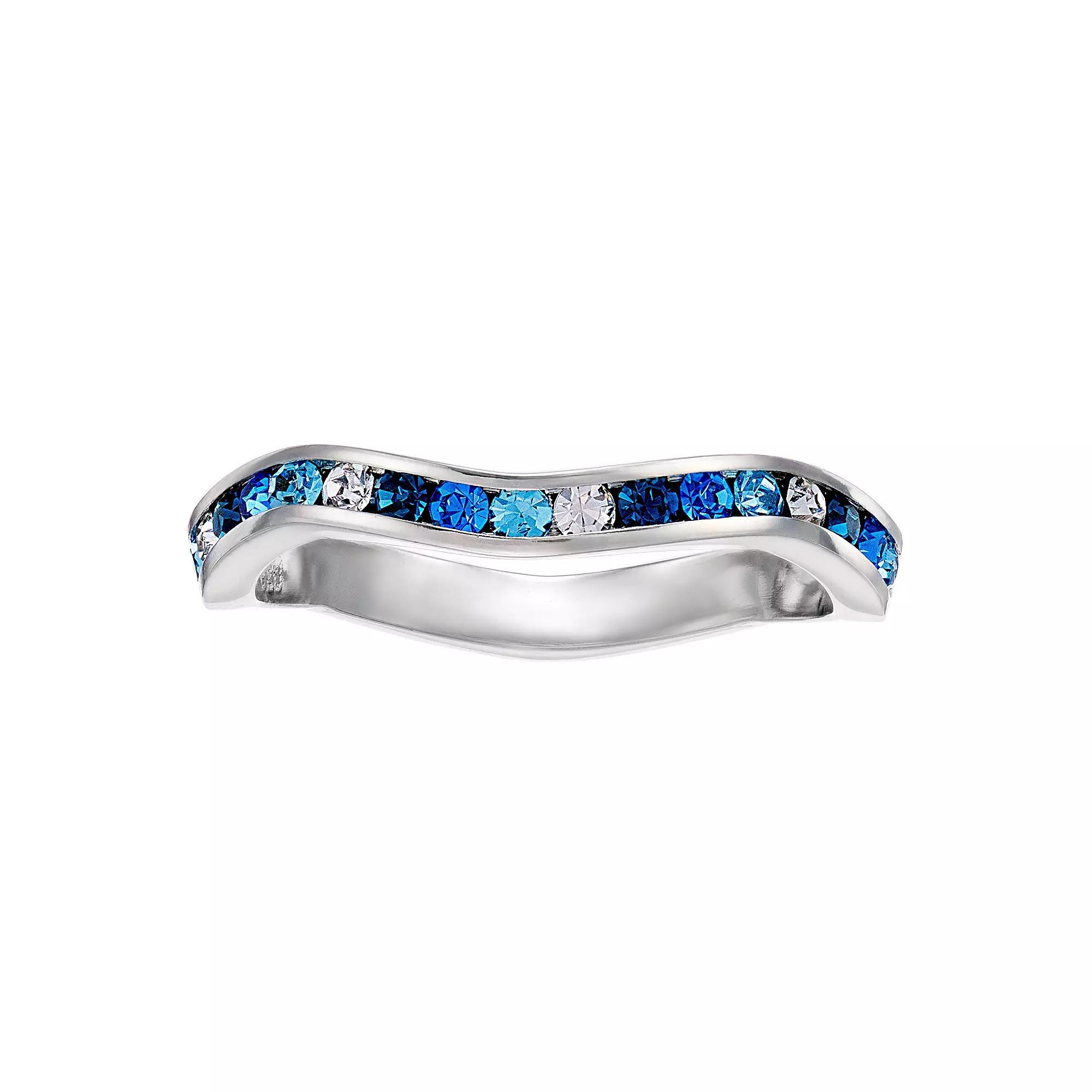 Traditions Jewelry Company Multicolor Crystal Wave Ring, Womens Purple Team Product Image
