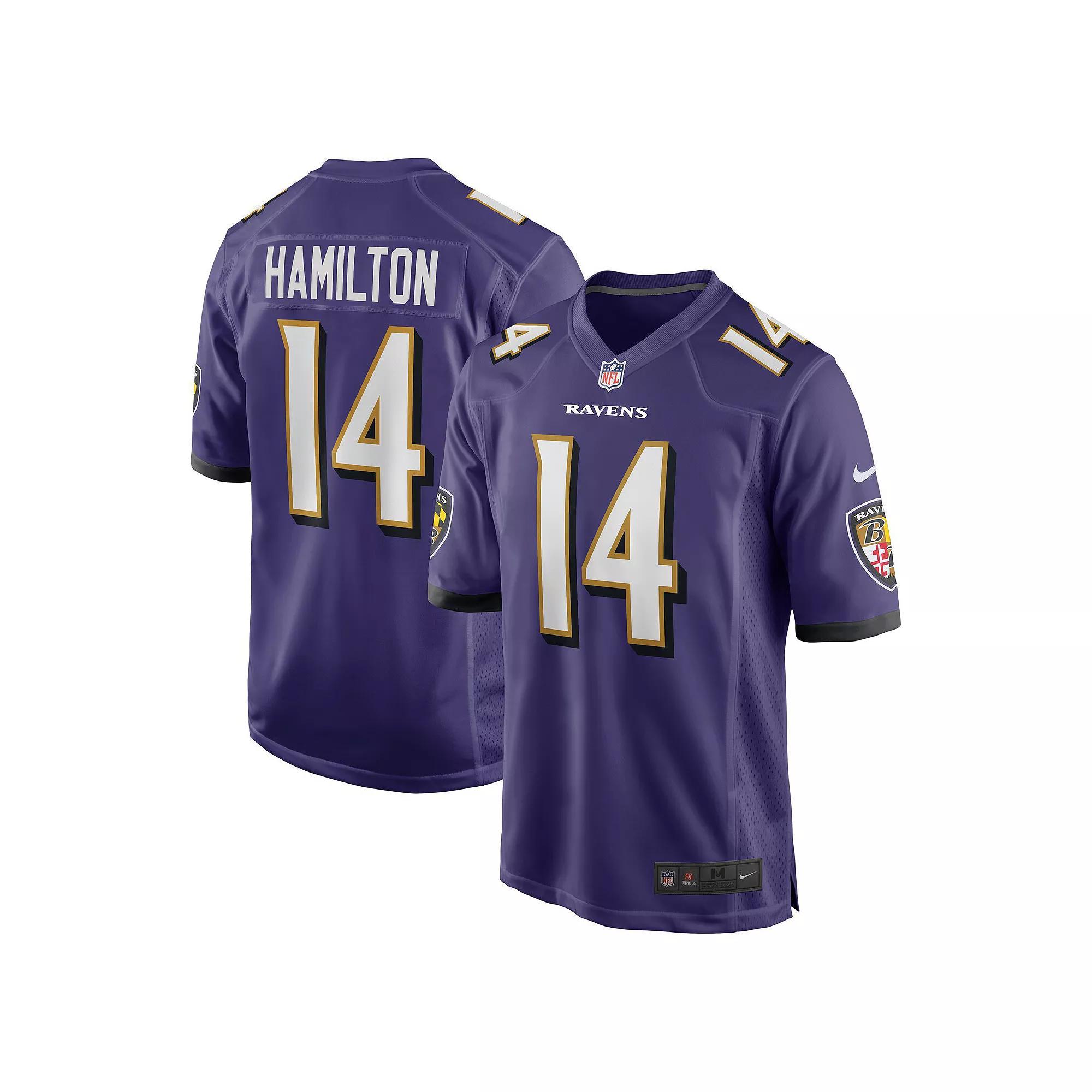 Men's Nike Kyle Hamilton Purple Baltimore Ravens Player Game Jersey, Size: Small Product Image