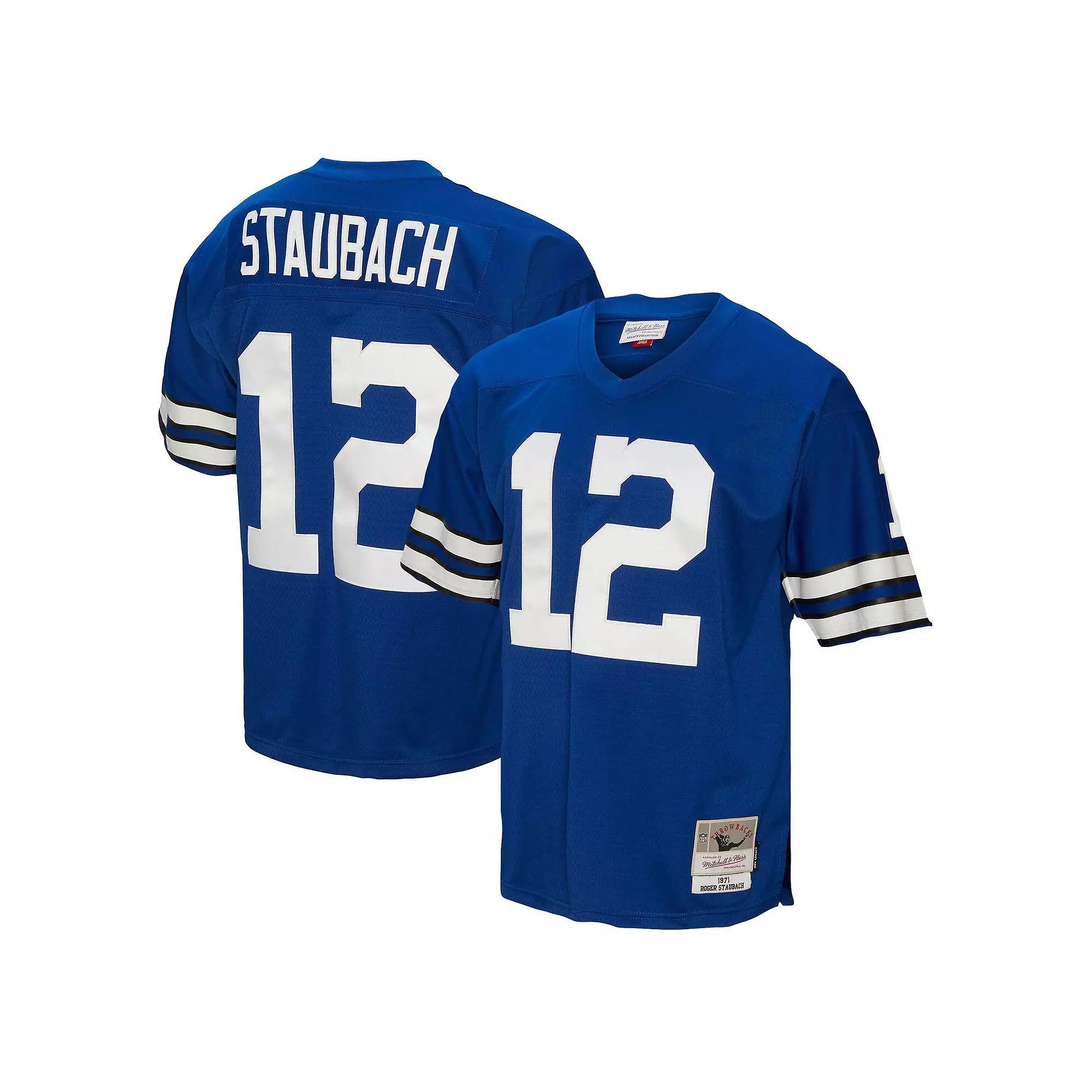 Men's Mitchell & Ness Roger Staubach Navy Dallas Cowboys Big & Tall 1971 Legacy Retired Player Jersey, Size: 5XB, Blue Product Image