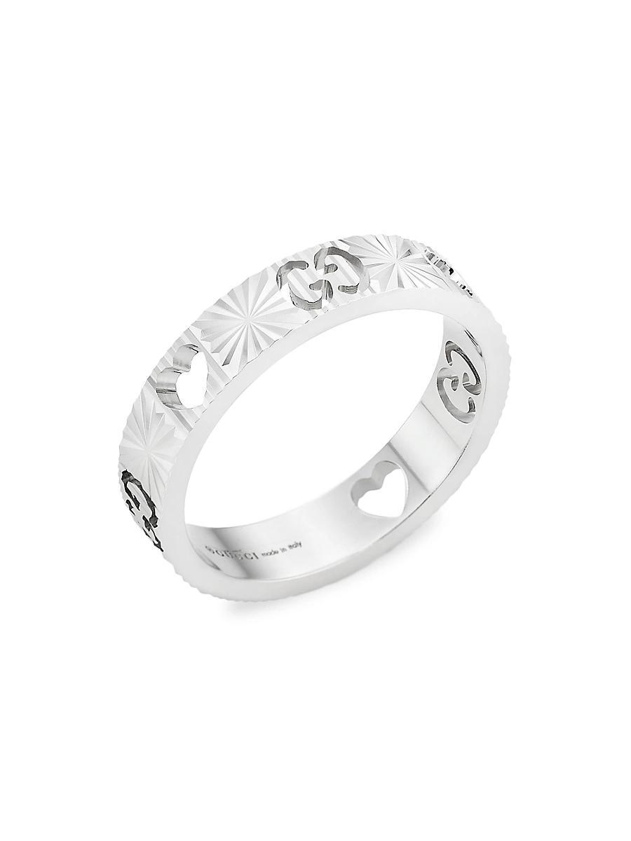 Womens Icon 18K White Gold Star Ring Product Image