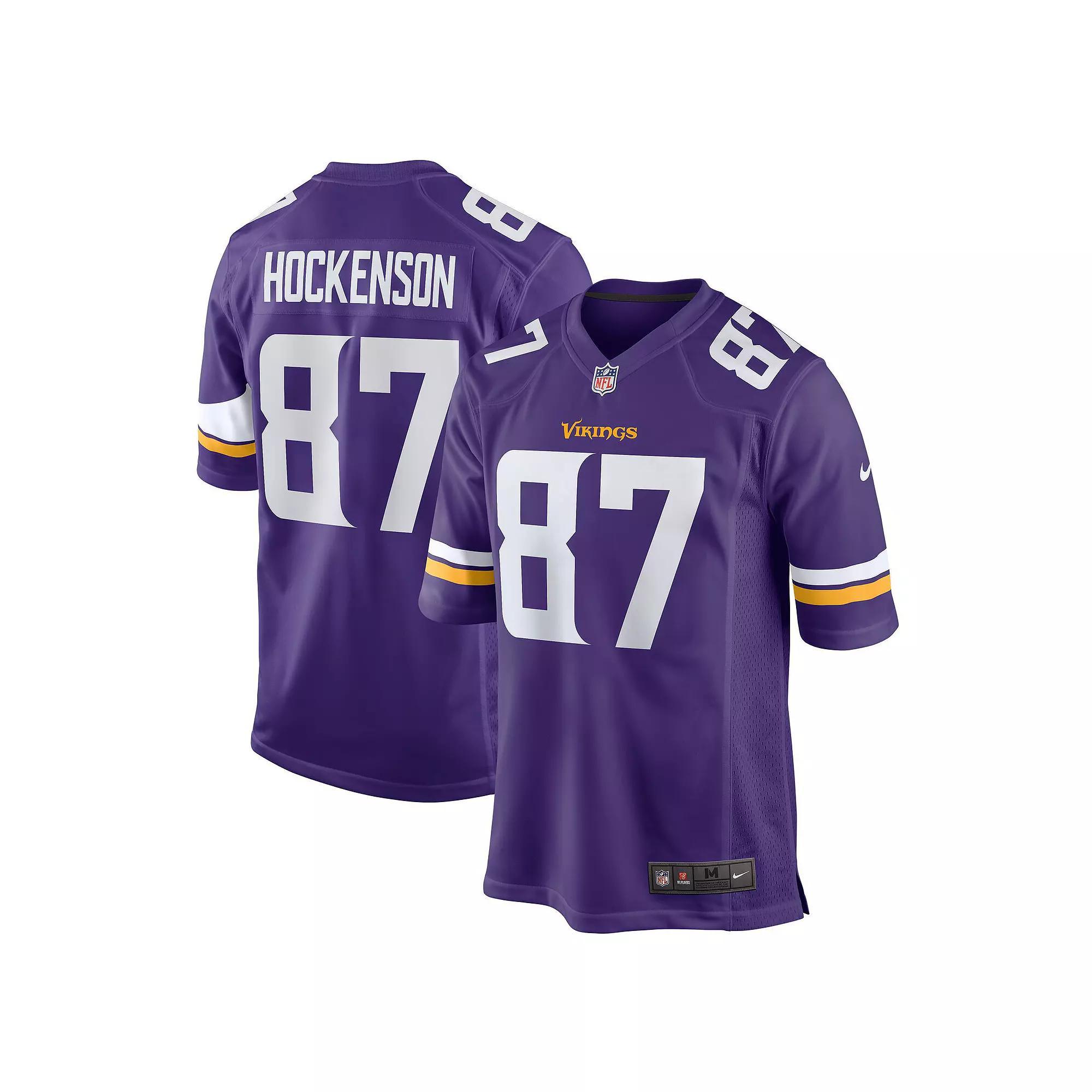Men's Nike T.J. Hockenson Purple Minnesota Vikings Game Player Jersey, Size: Small Product Image