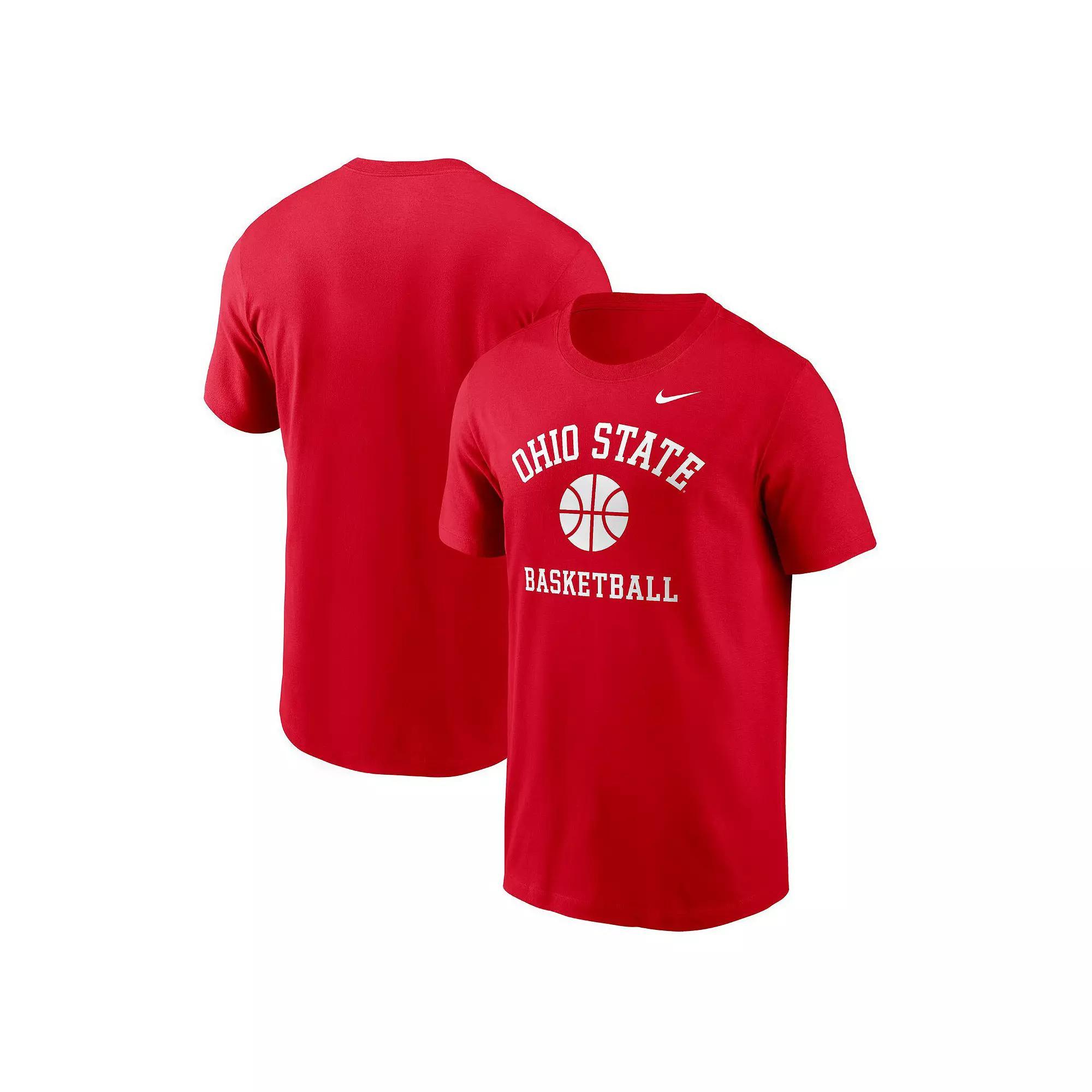 Men's Nike Scarlet Ohio State Buckeyes Basketball Icon T-Shirt, Size: 2XL, Red Product Image