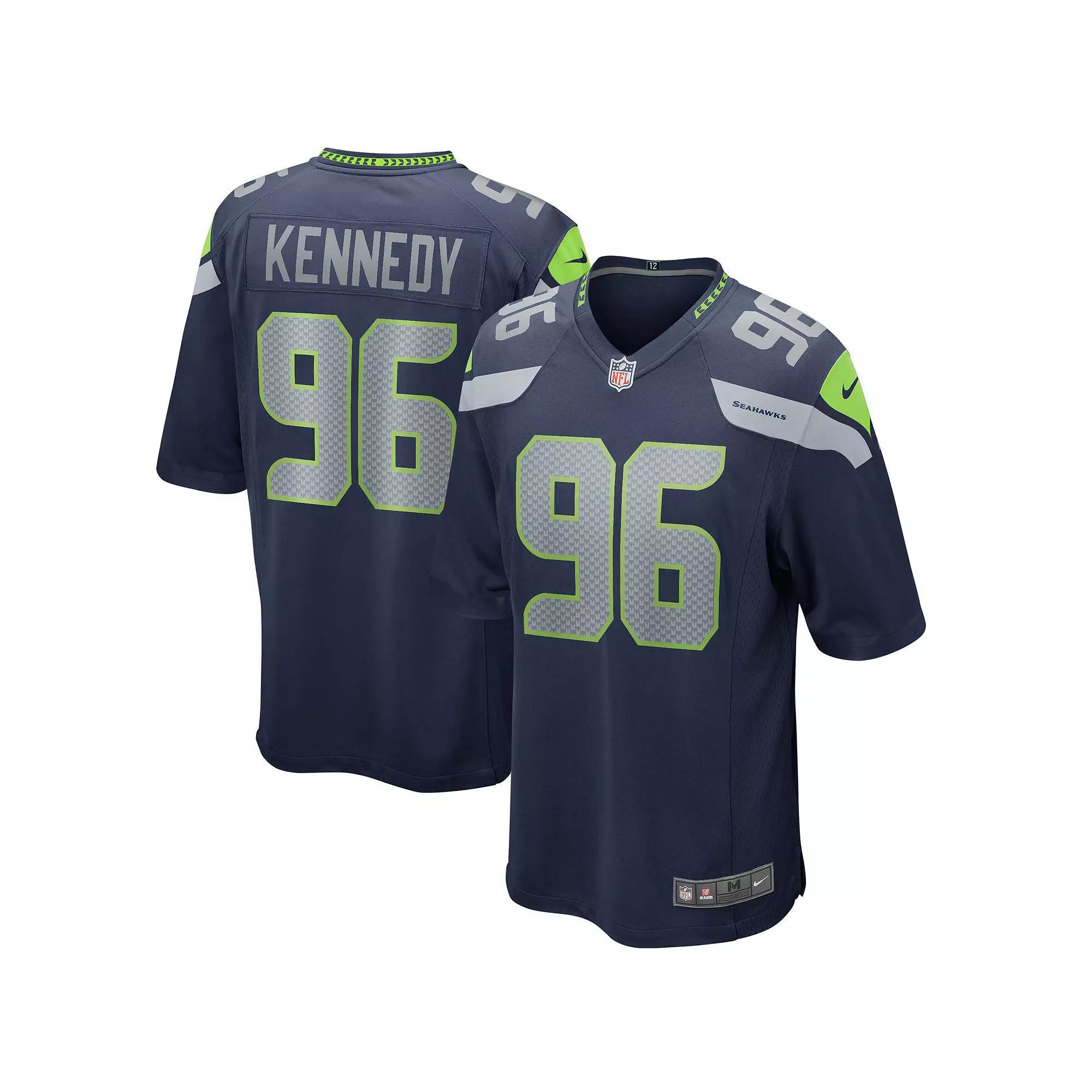 Men's Nike Cortez Kennedy College Navy Seattle Seahawks Game Retired Player Jersey, Size: 4XL, Blue Product Image