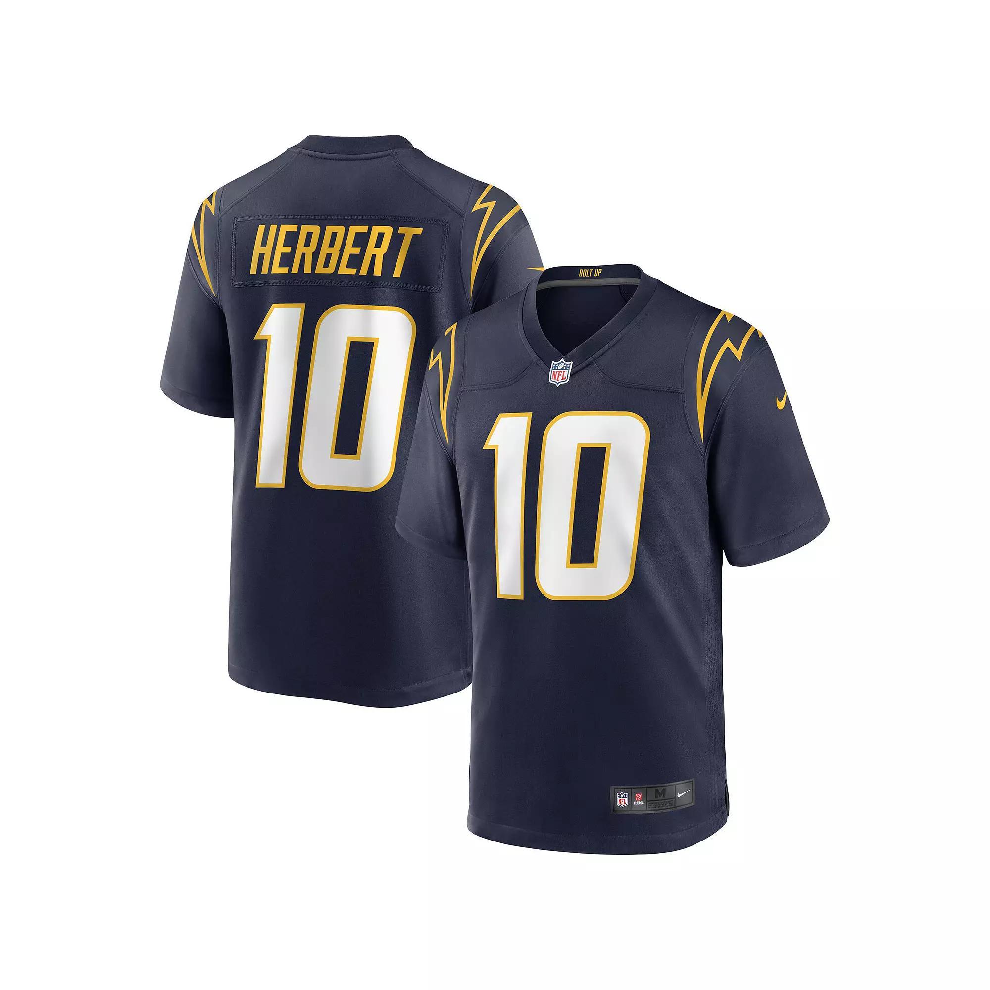 Men's Nike Justin Herbert Navy Los Angeles Chargers Alternate Game Jersey, Size: XL, Blue Product Image