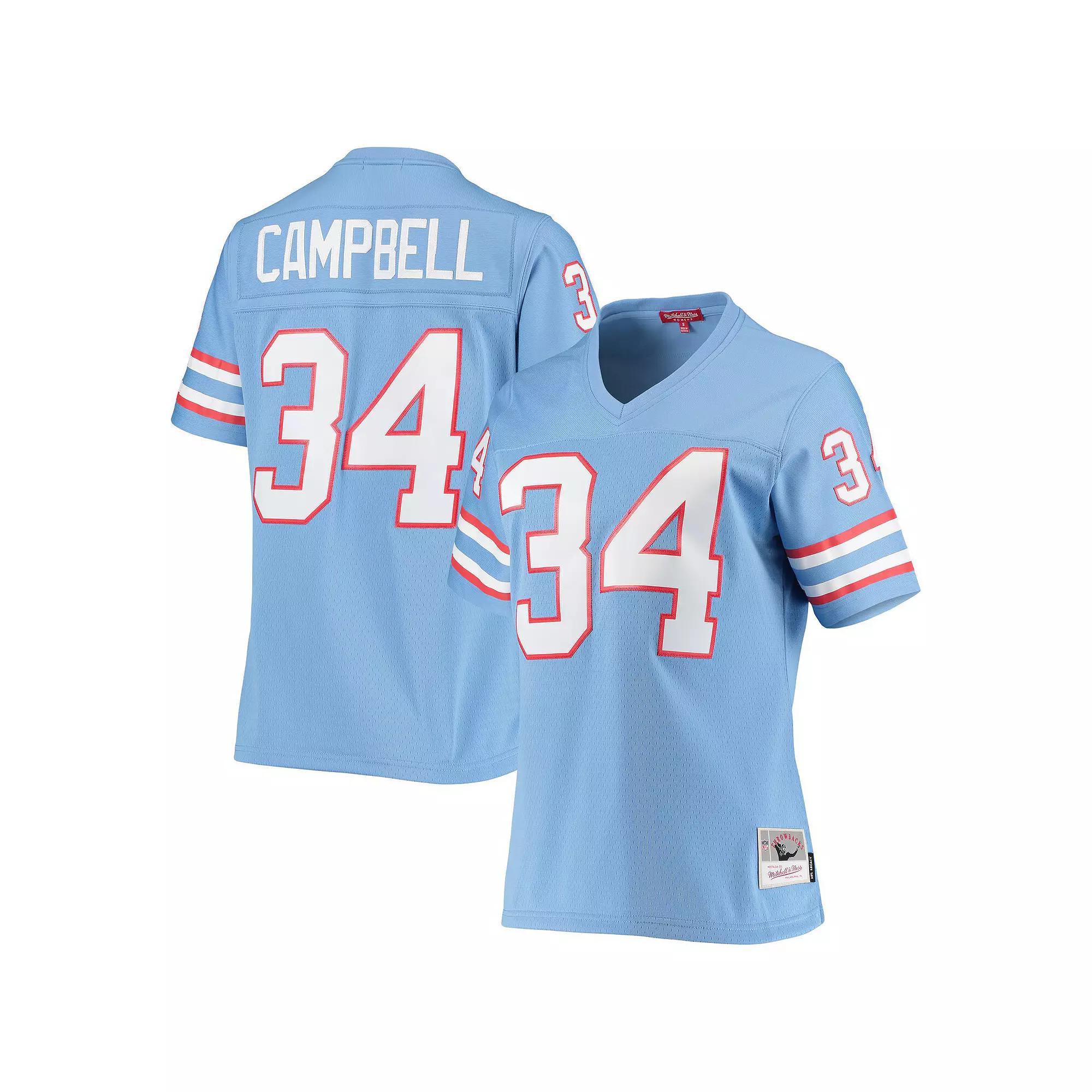 Women's Mitchell & Ness Earl Campbell Light Blue Houston Oilers 1980 Legacy Replica Jersey, Size: Small, Nfl Light Product Image