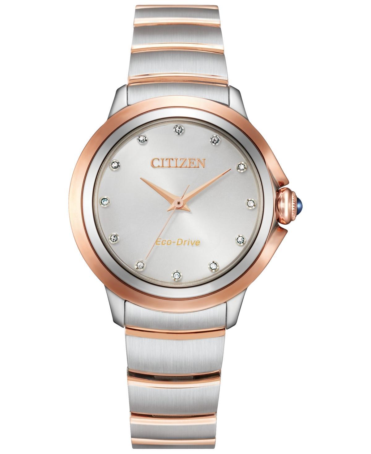 Citizen Eco-Drive Womens Ceci Gold-Tone Stainless Steel Bracelet Watch - EM0952-55A Product Image