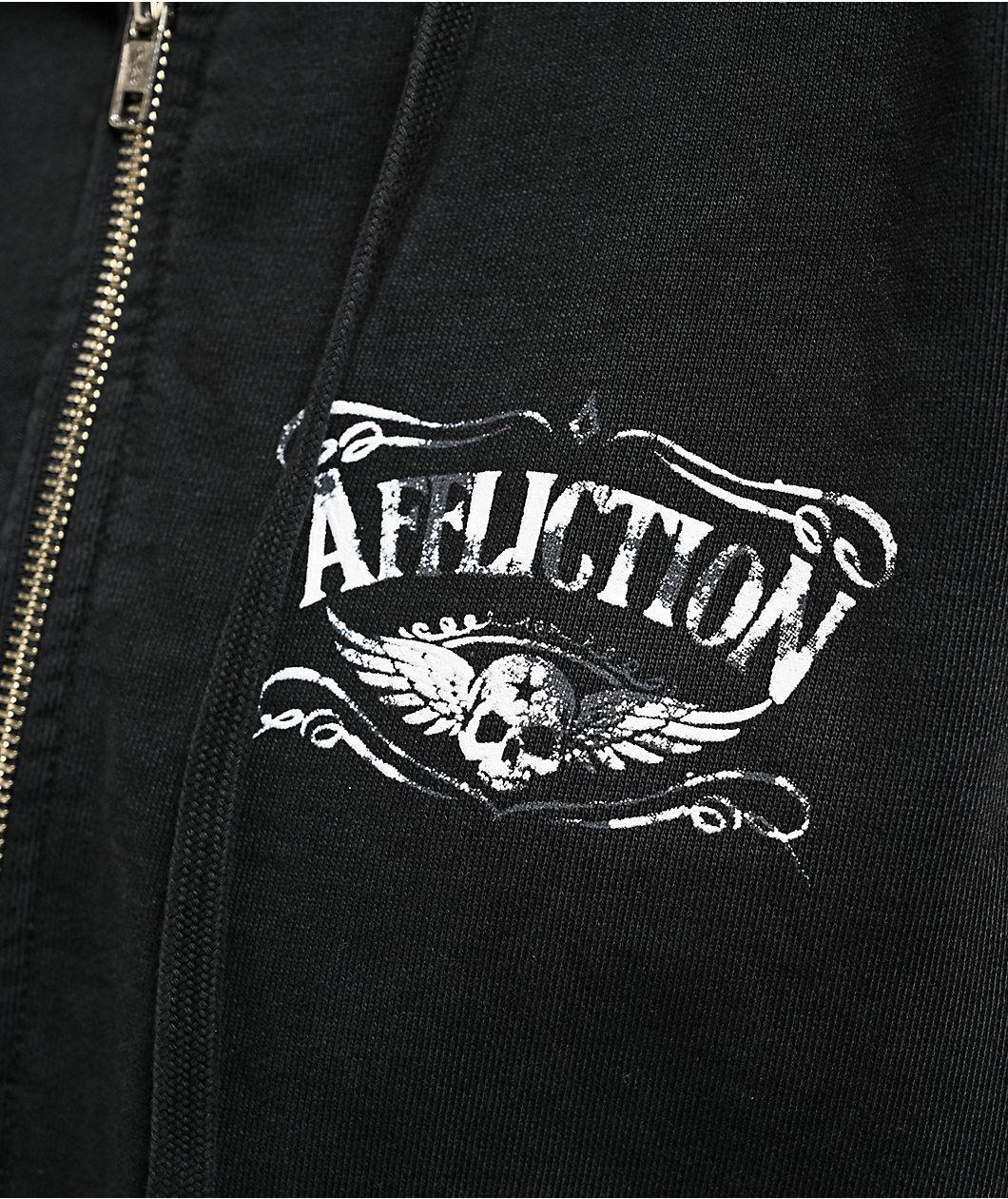Affliction Lynchburg Black Zip Hoodie Product Image