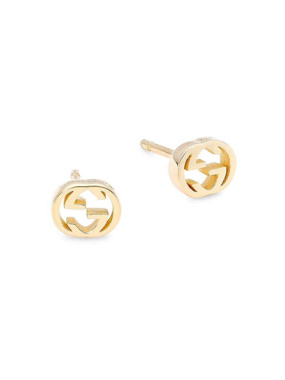 Interlocking-G Stud Earrings in Yellow Gold Product Image