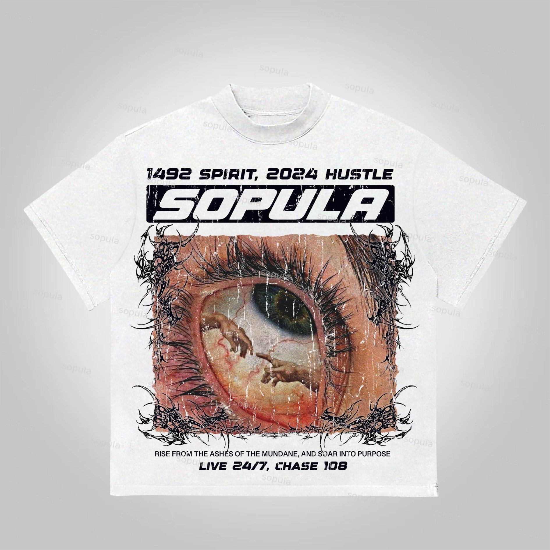 Sopula Thorns Explore The Renaissance Live In The Present Vintage Graphics Cotton T-Shirt Product Image