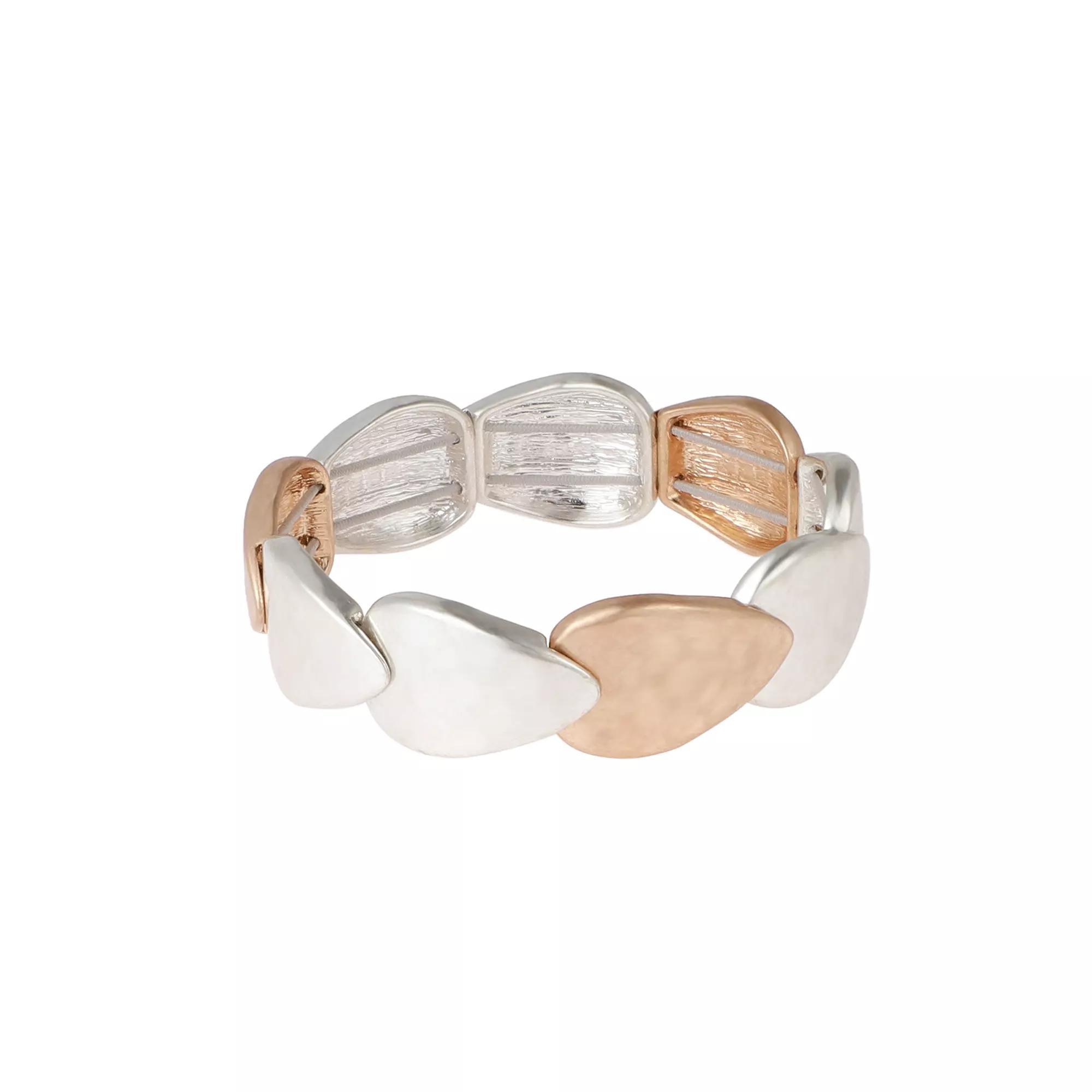 Bella Uno Teardrop Stretch Bracelet, Womens, Two Tone Product Image