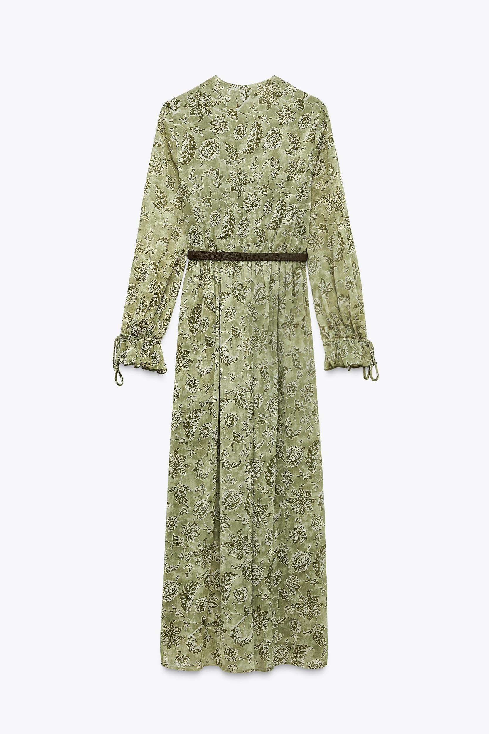 RUFFLED PRINT DRESS Product Image