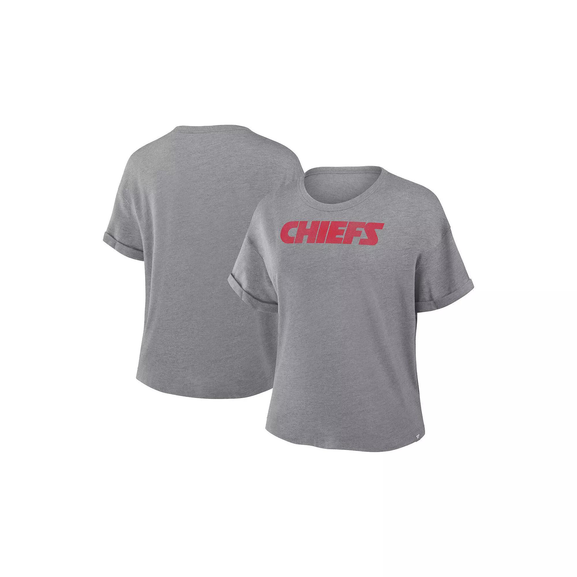 Women's Fanatics Heather Gray San Francisco 49ers Tri-Blend T-Shirt, Size: Medium, Grey Product Image