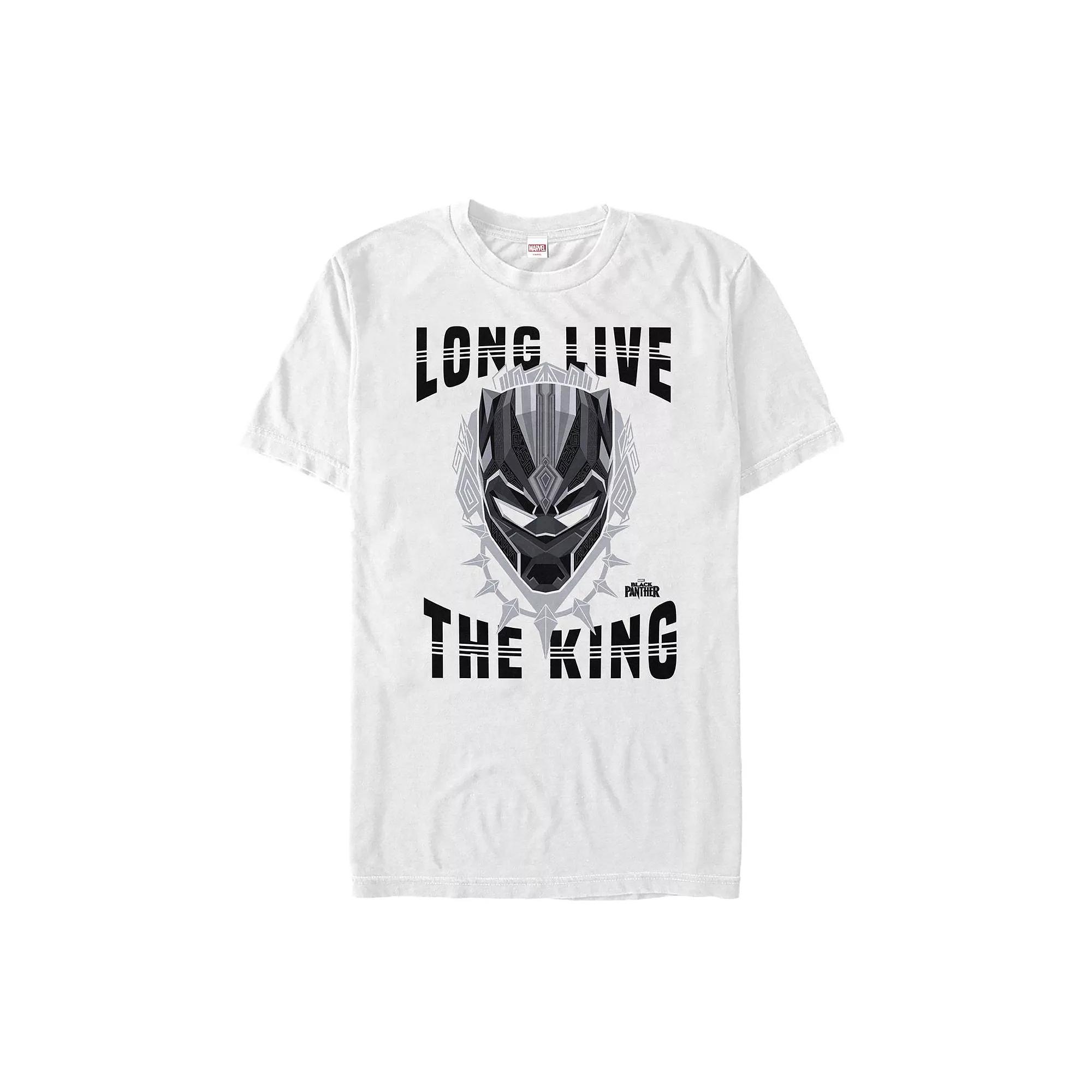 Men's Marvel Black Panther Long Live the King Graphic Tee, Size: XL, White Product Image