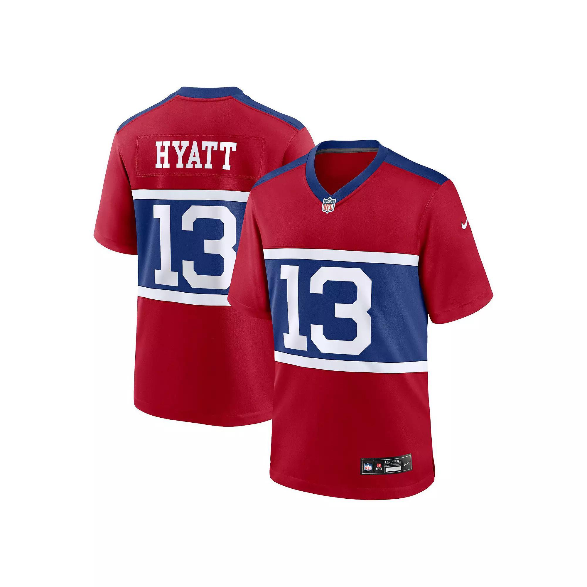 Men's Nike Jalin Hyatt Century Red New York Giants Alternate Player Game Jersey, Size: Medium Product Image