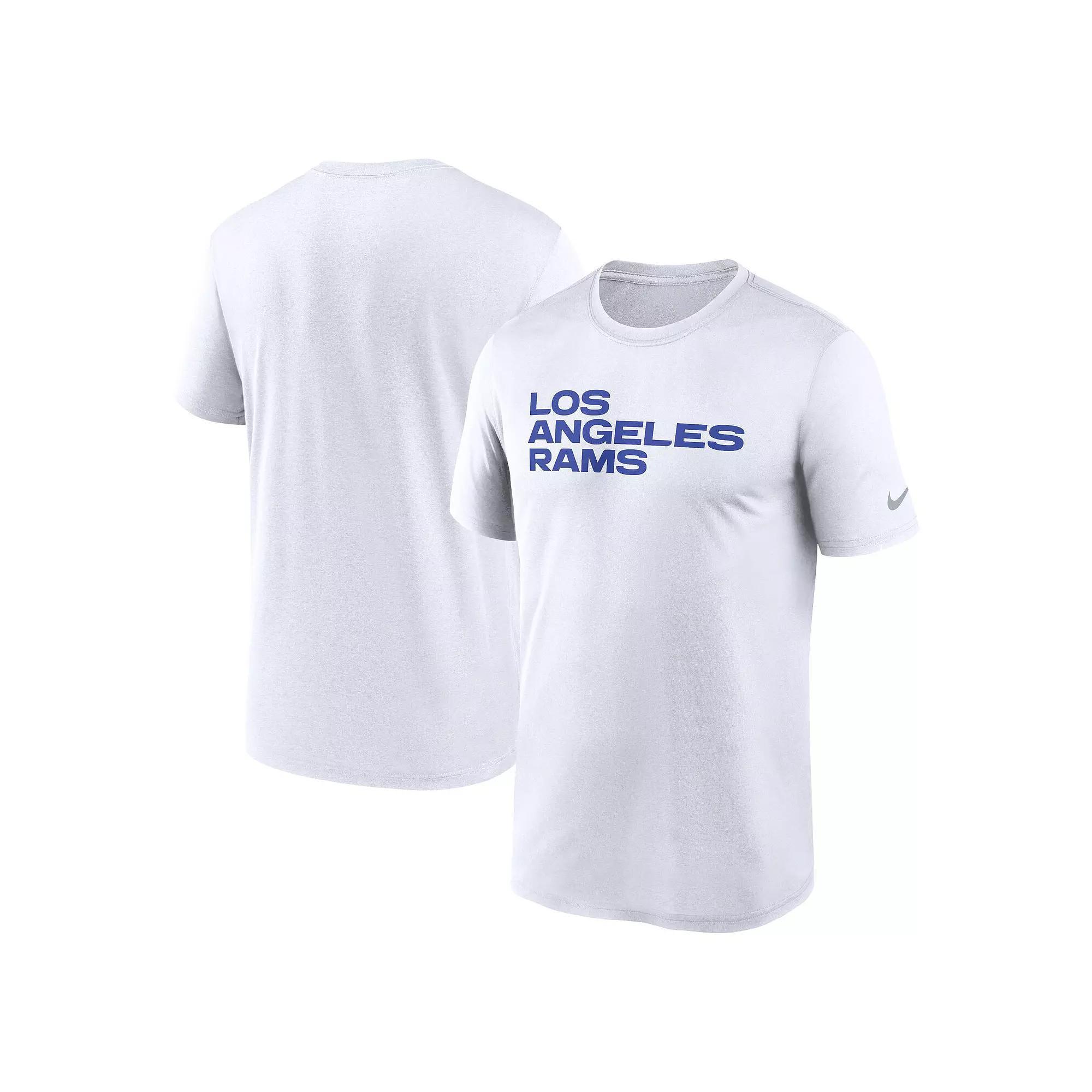 Men's Nike White Los Angeles Rams Primetime Legend Wordmark Performance T-Shirt, Size: 3XL Product Image