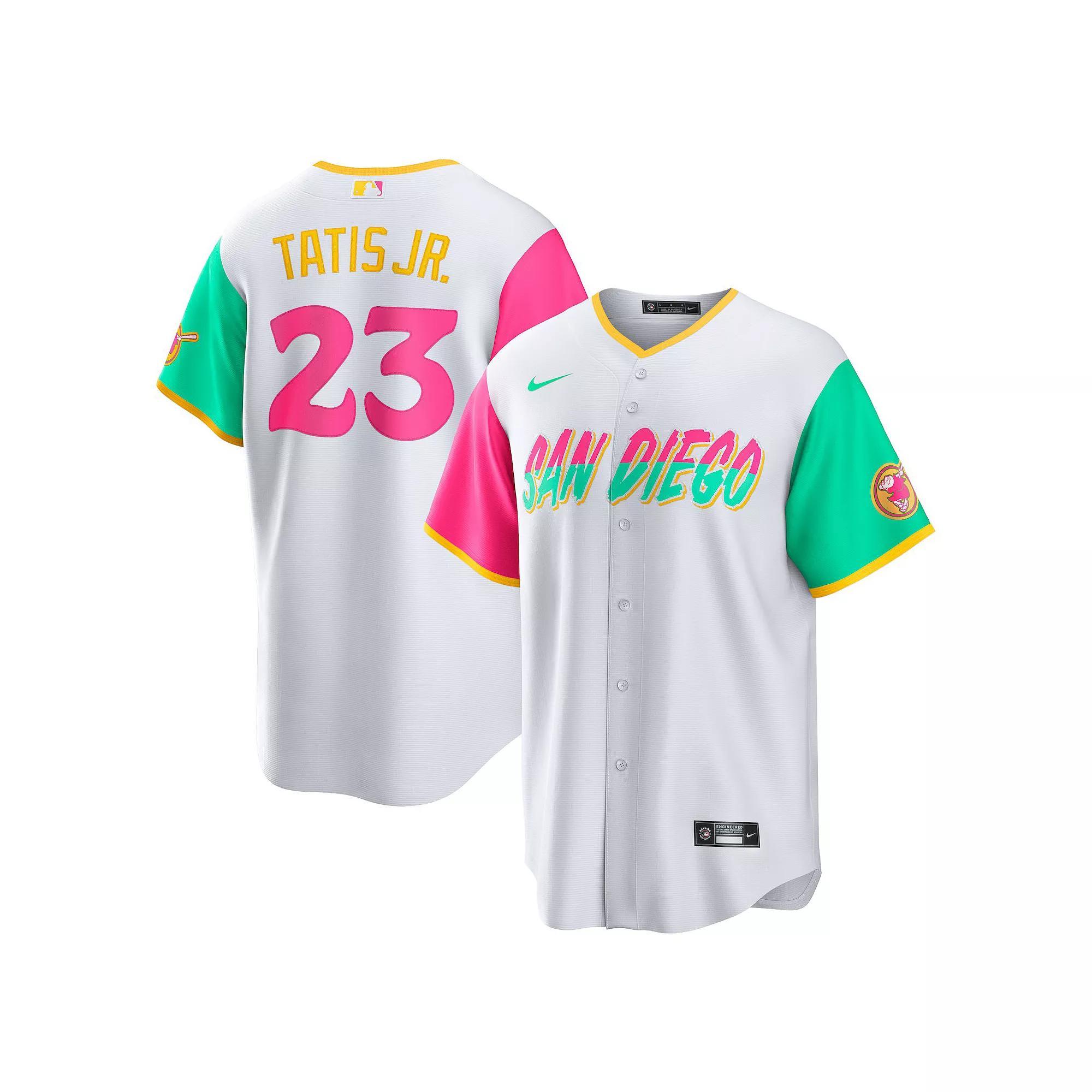 Men's Nike Fernando Tatis Jr. White San Diego Padres 2022 City Connect Replica Player Jersey, Size: 3XL Product Image