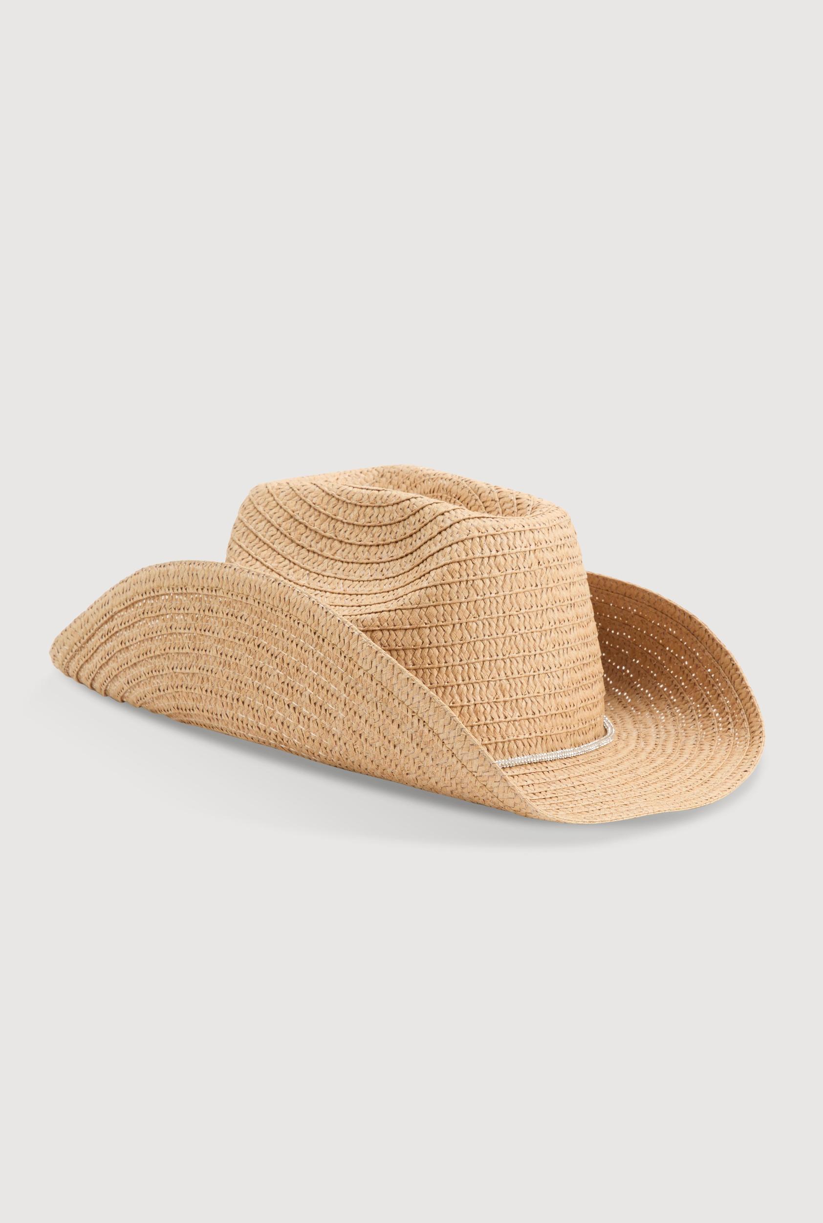 Rhinestone Toggle Drawstring Cowboy Hat Female Product Image