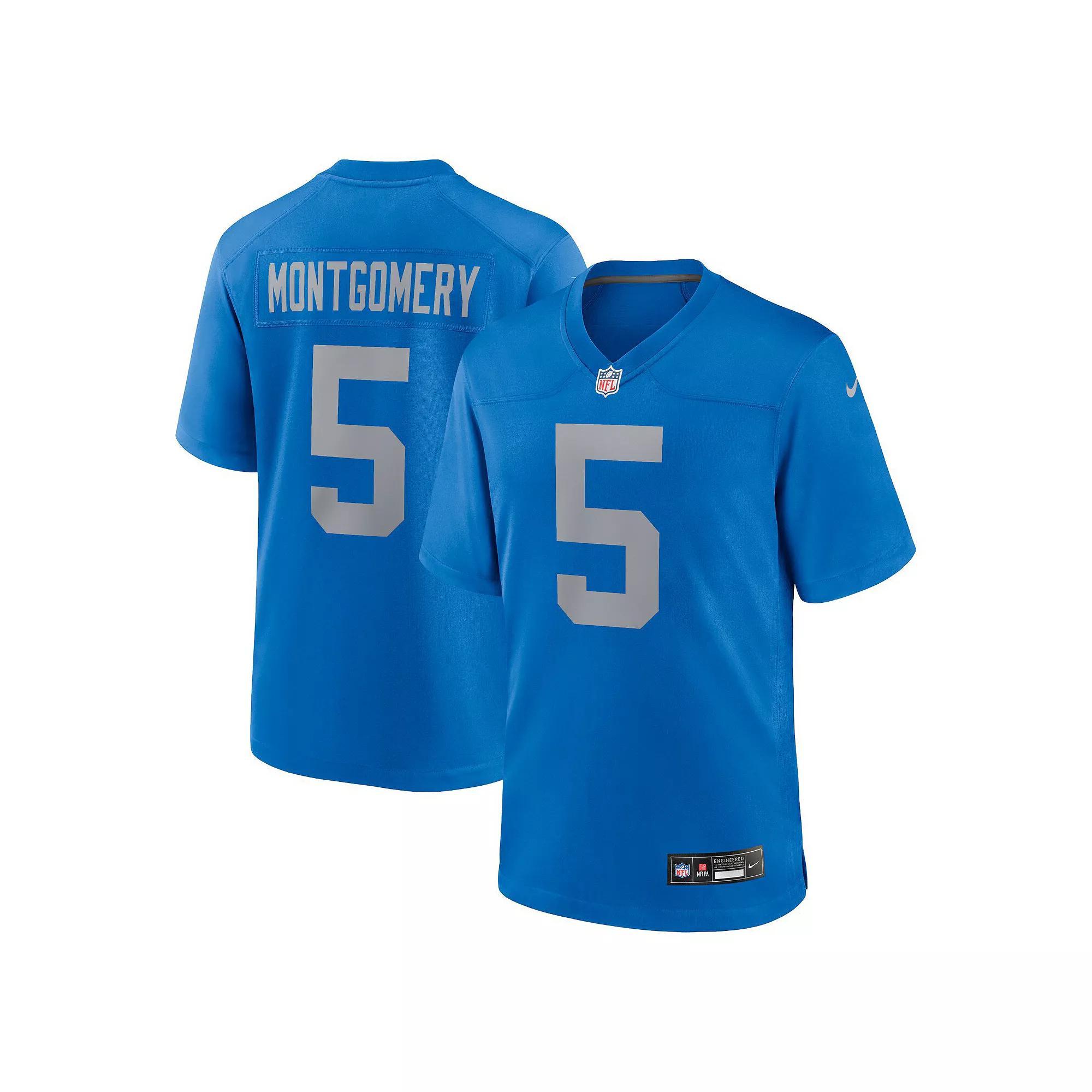 Men's Nike David Montgomery  Blue Detroit Lions Alternate Game Jersey, Size: 2XL Product Image