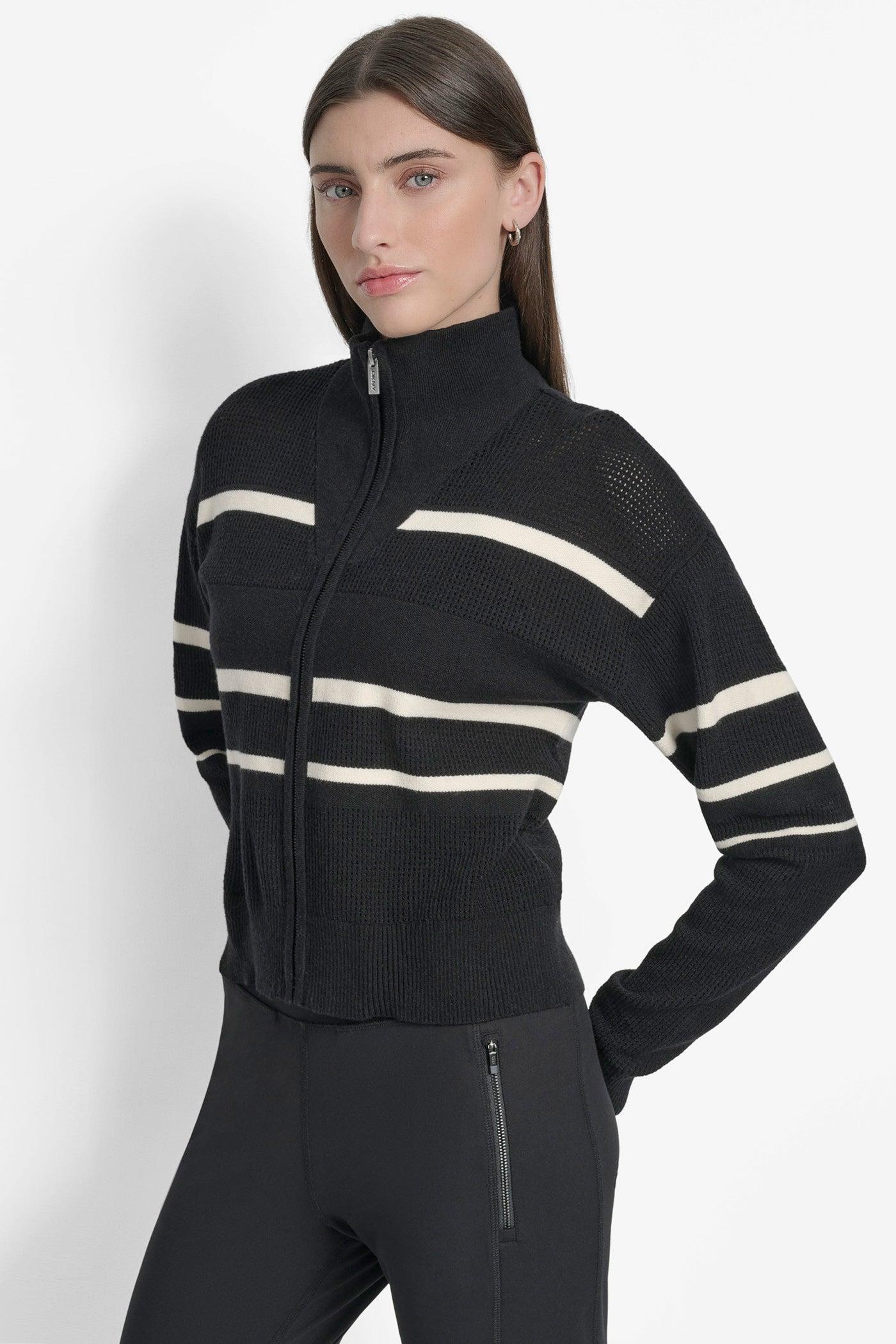 LOGO STRIPE OPEN-STITCH CARDIGAN JACKET Product Image