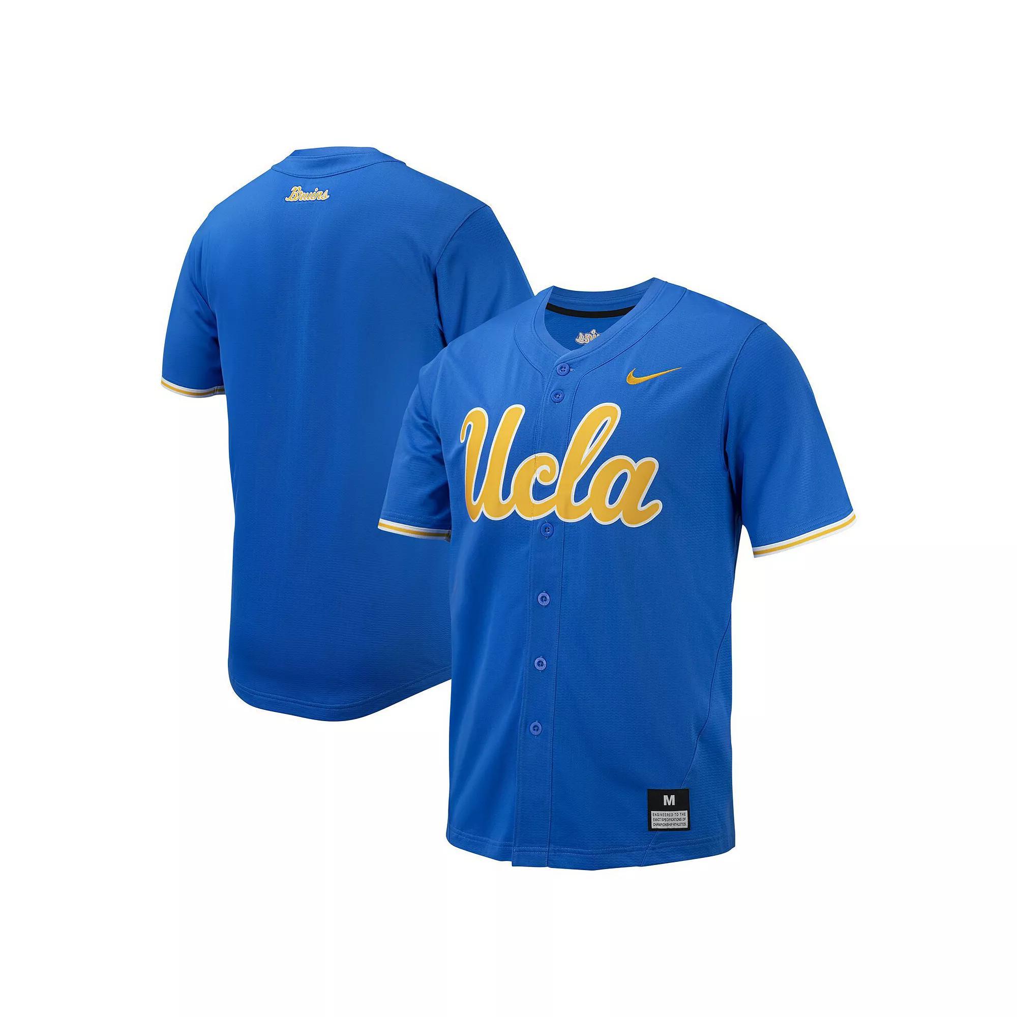 Men's Nike Blue UCLA Bruins Replica Full-Button Baseball Jersey, Size: 3XL Product Image