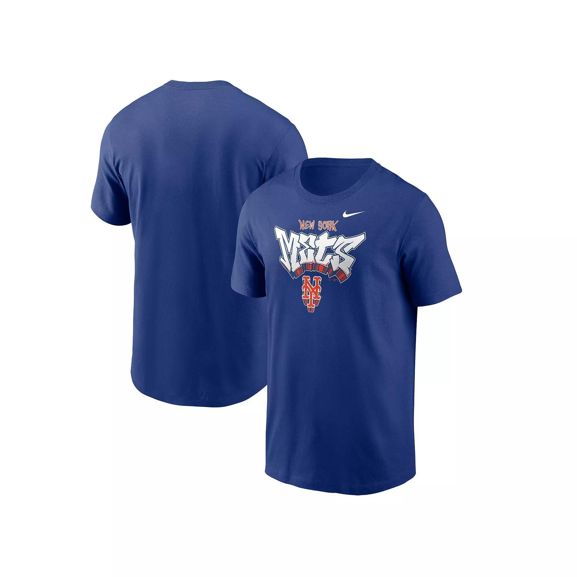Men's Nike Royal New York Mets Graffiti Hometown T-Shirt, Size: Small, Blue Product Image