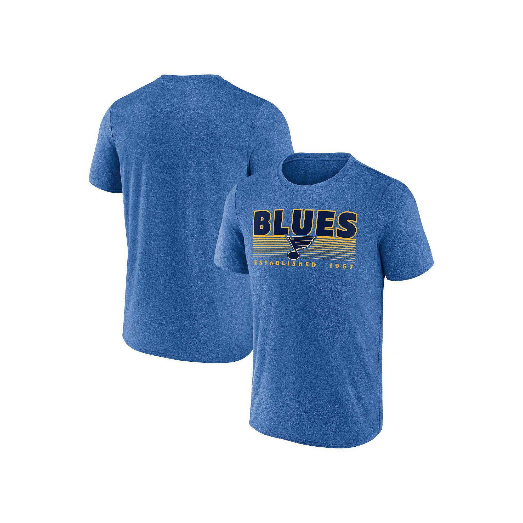 Mens Fanatics Branded Heathered Blue St. Louis Blues Prodigy Performance T-Shirt Product Image