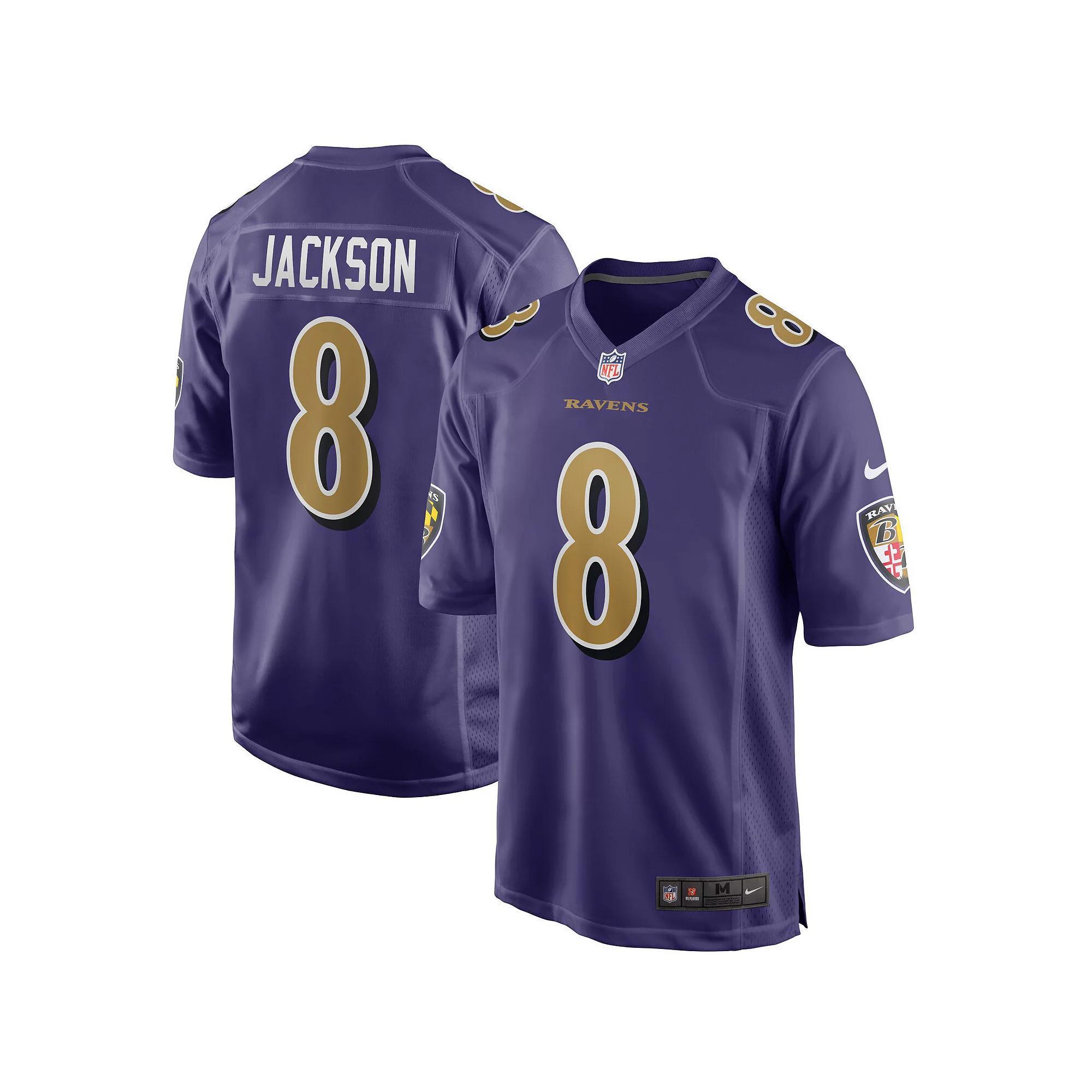 Men's Nike Lamar Jackson Purple Baltimore Ravens Alternate Game Jersey, Size: 3XL Product Image