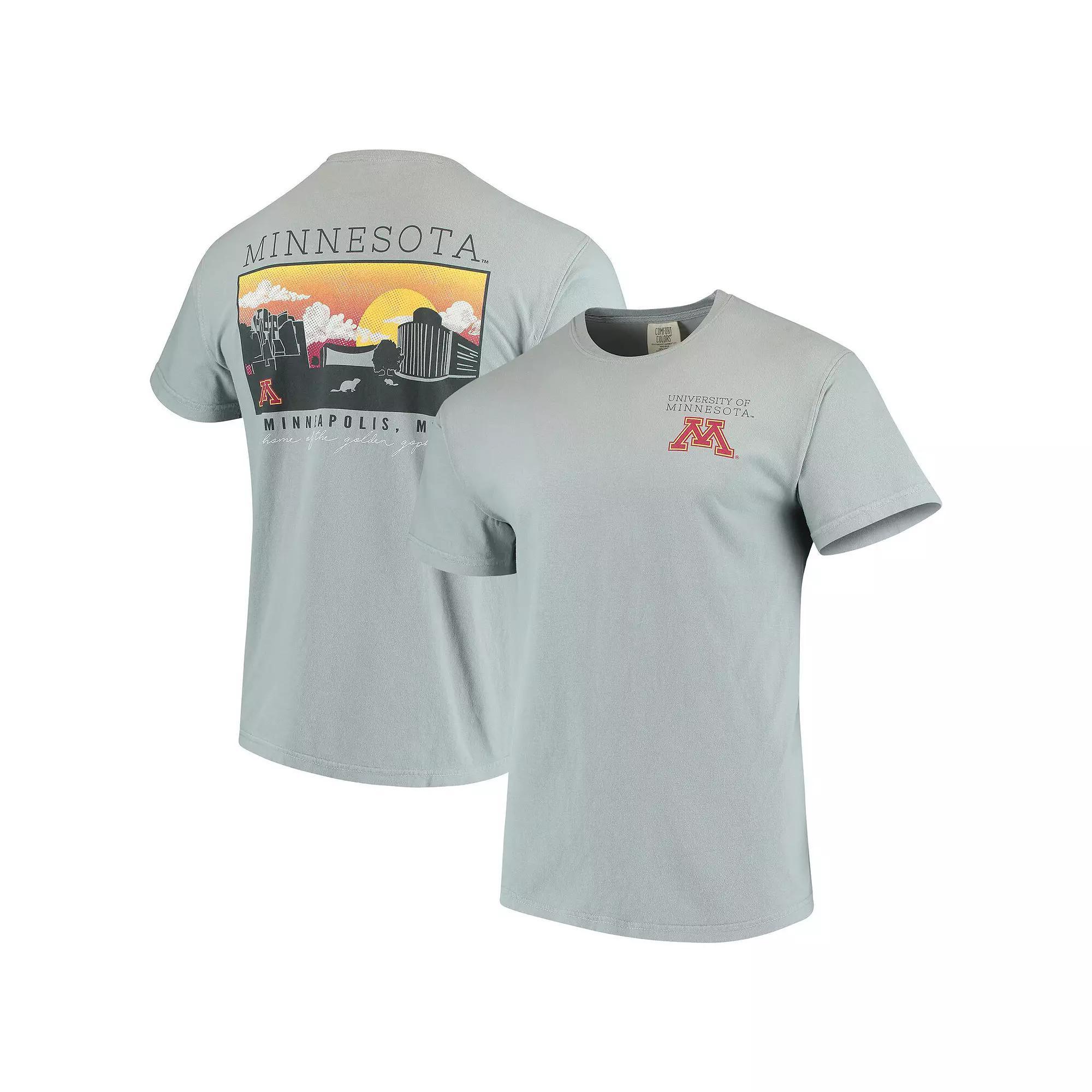 Mens Gray Minnesota Golden Gophers Team Comfort Colors Campus Scenery T-Shirt Product Image