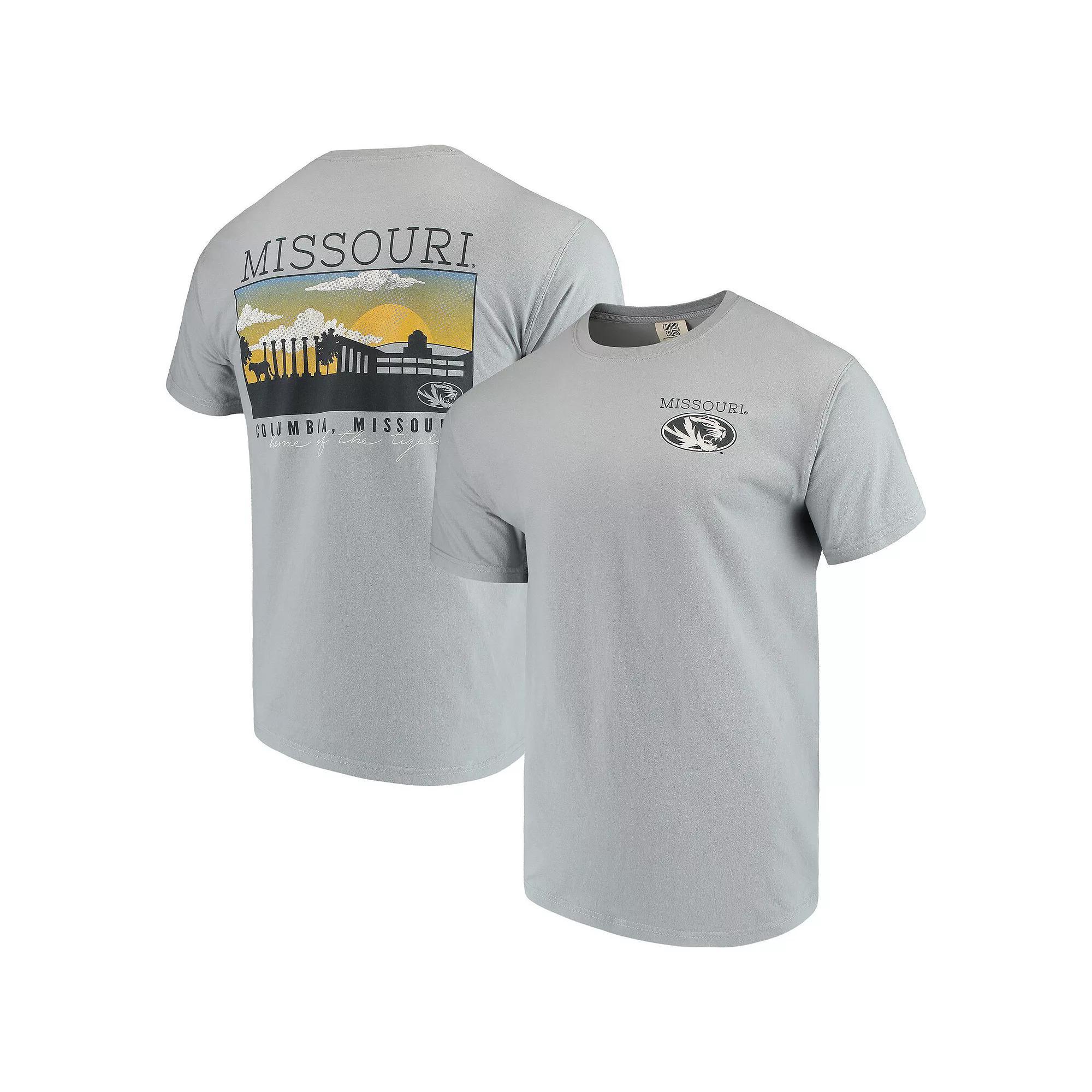 Men's Gray Missouri Tigers Comfort Colors Campus Scenery T-Shirt, Size: XL, Grey Product Image