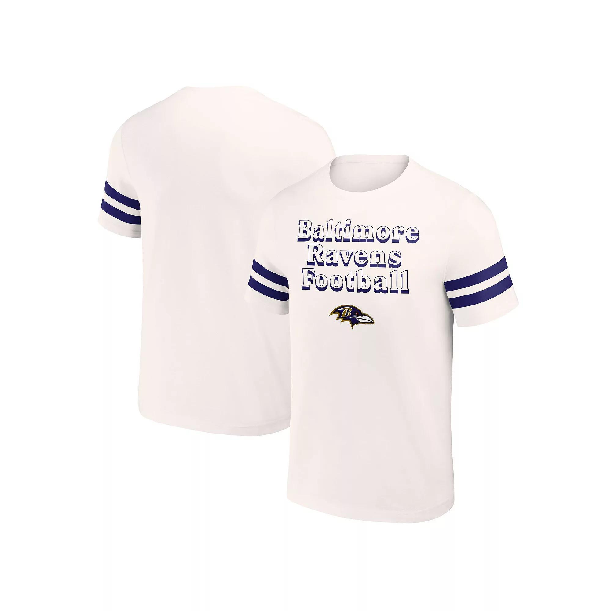 Men's NFL x Darius Rucker Collection by Fanatics Cream Baltimore Ravens Vintage T-Shirt, Size: Large, Beige Product Image