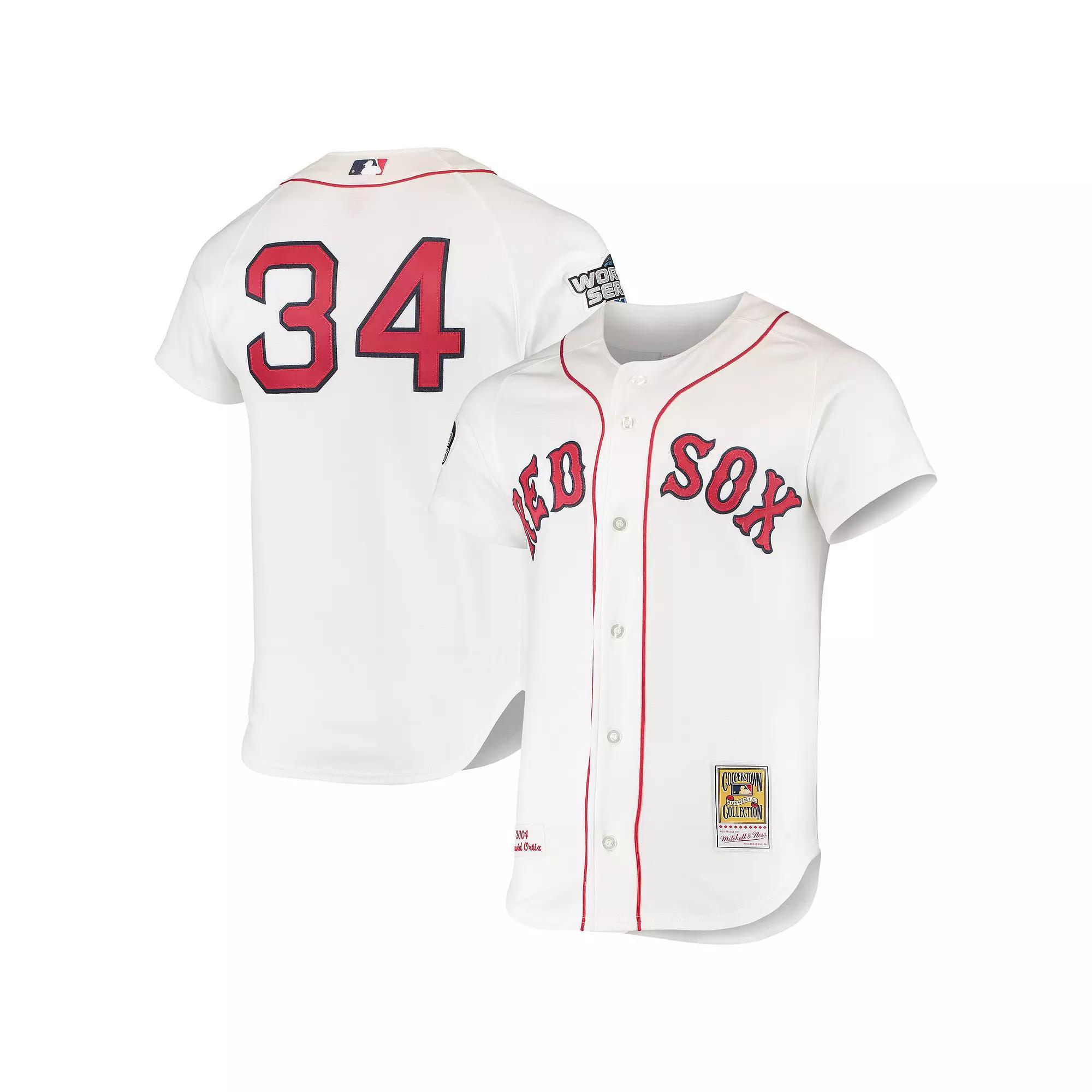 Men's Mitchell & Ness David Ortiz White Boston Red Sox 2004 Cooperstown Collection Home Authentic Jersey, Size: 40 Product Image