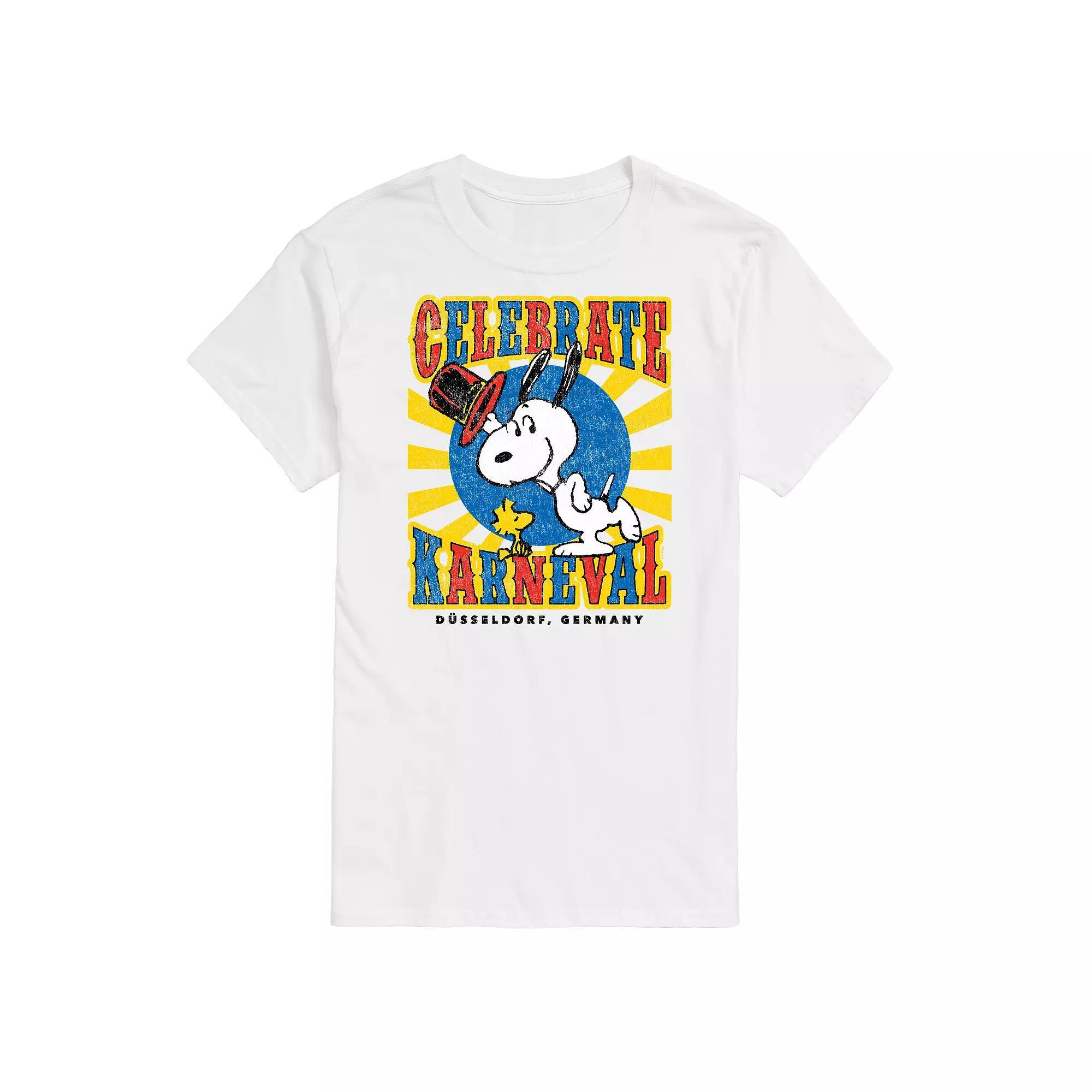 Mens Peanuts Snoopy Celebrate Karneval Graphic Tee Product Image