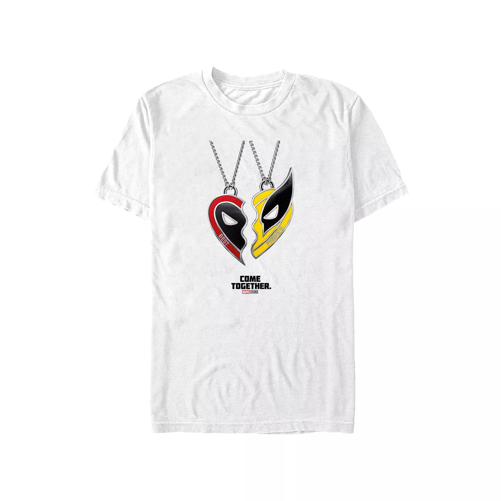 Big & Tall Marvel Deadpool & Wolverine Best Friends Charms Graphic Tee, Men's, Size: 3XB, White Product Image